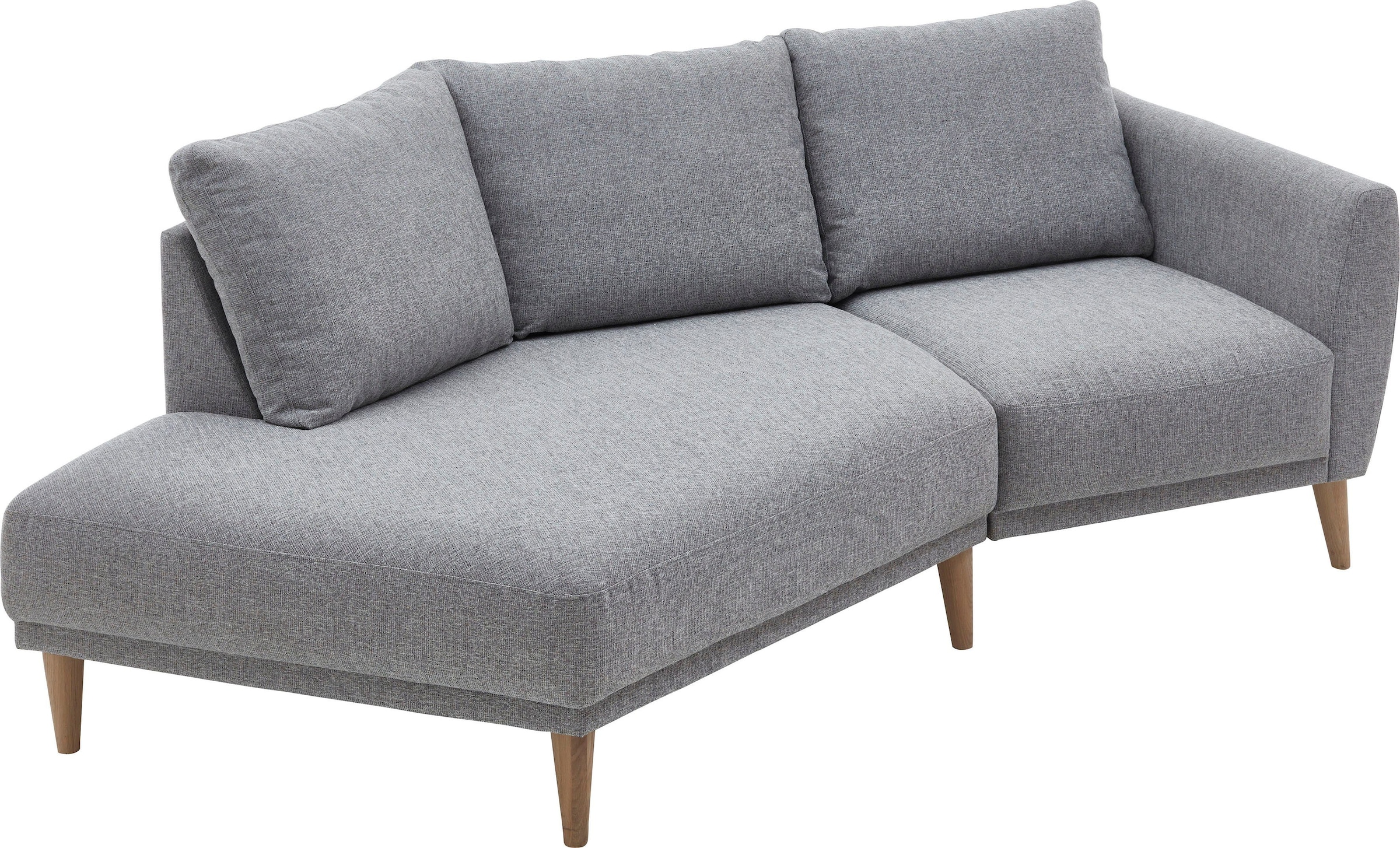 ATLANTIC home collection 2,5-Sitzer »Elvis« Polsterecke mit offenem Ende im skandinavischen Stil, Massivholzfüsse