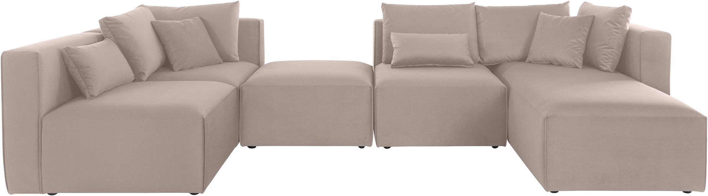 Image of Guido Maria Kretschmer Home&Living Wohnlandschaft »Marble«, zusammengesetzt aus Modulen, in 3 Stoffen und vielen Farben bei Ackermann Versand Schweiz