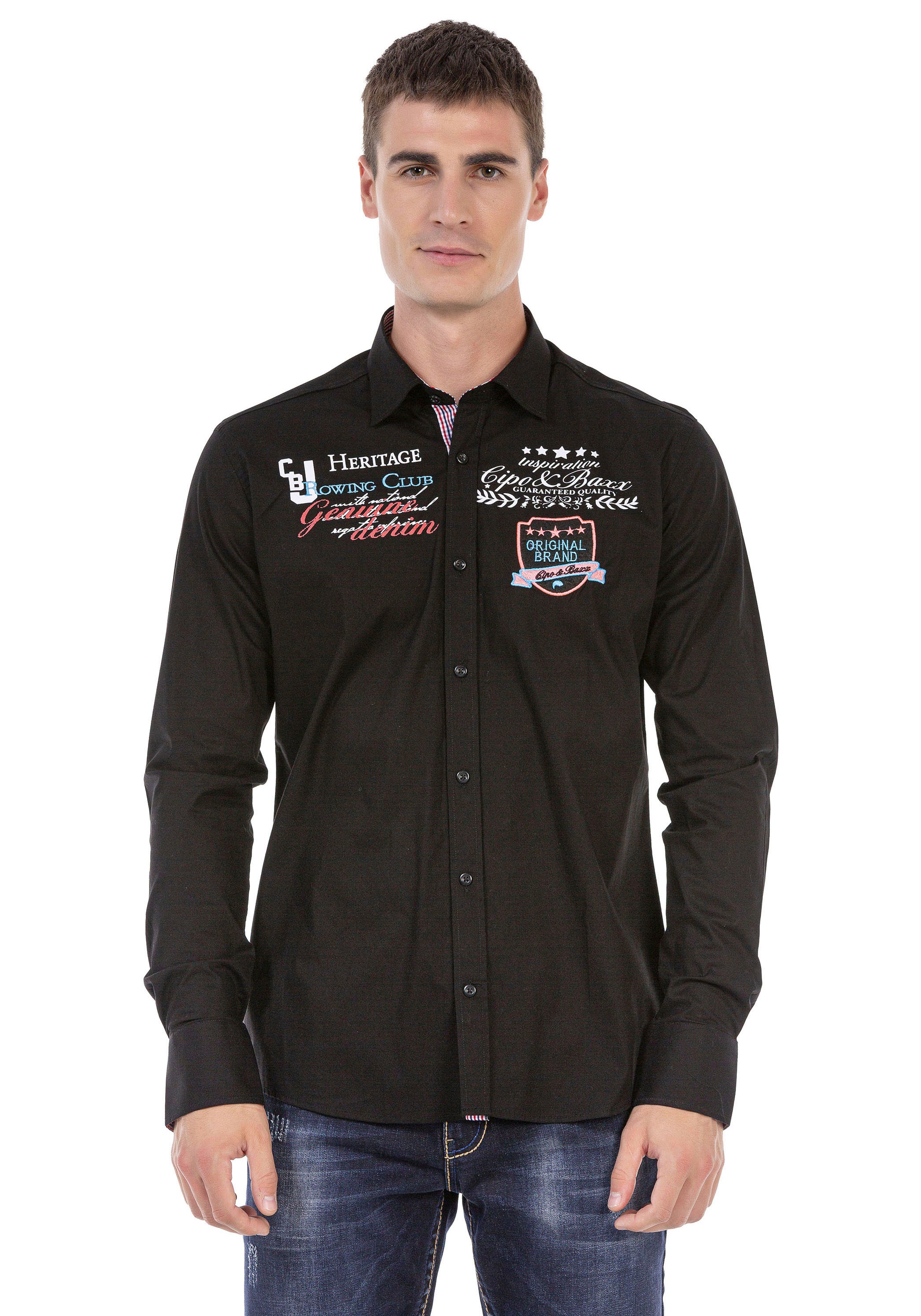 Image of Cipo & Baxx Langarmhemd »Heritage Rowing Club« bei Ackermann Versand Schweiz