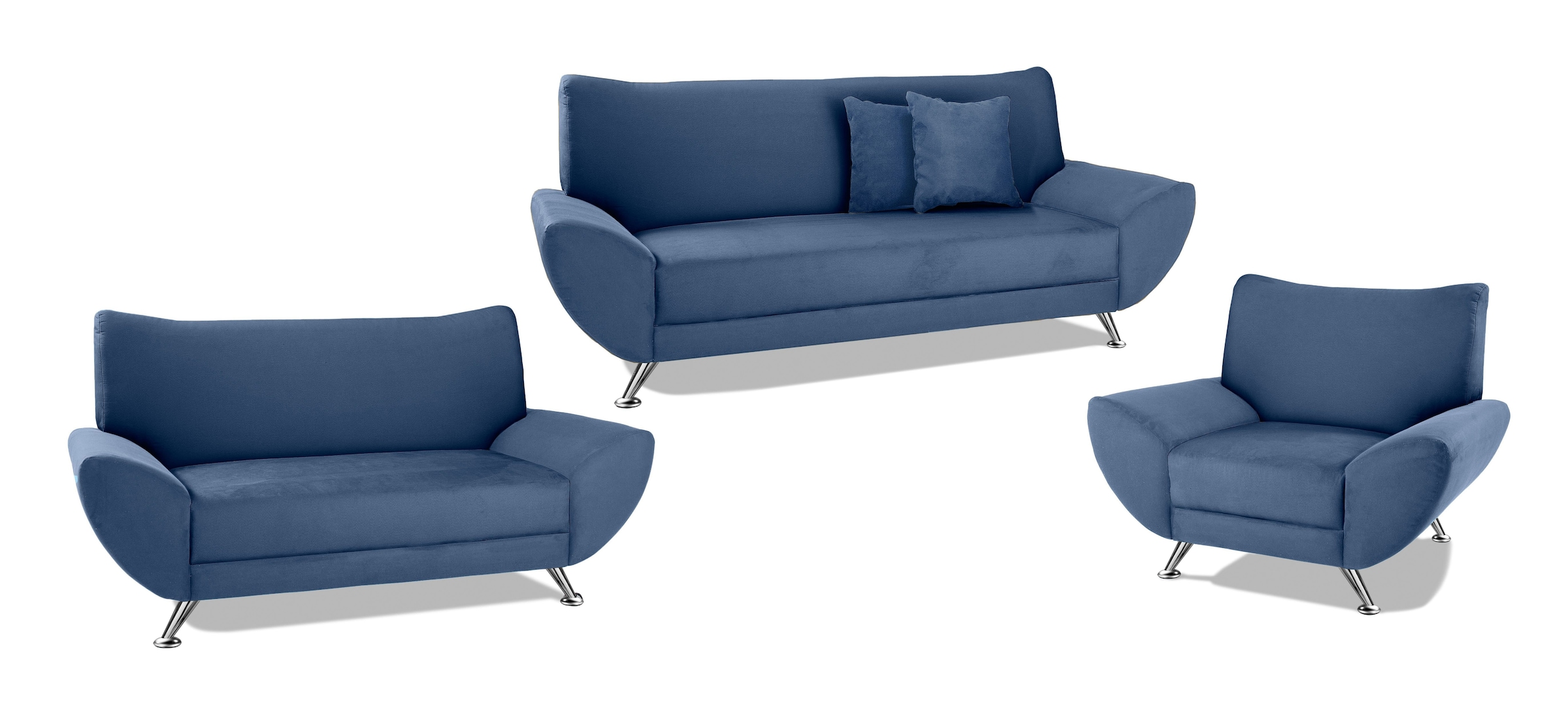 Home affaire Ensemble rembourré »Saltare elegant & komfortabel, , 3-2-1, bequem, Designfuss« 3 cuis tlg.