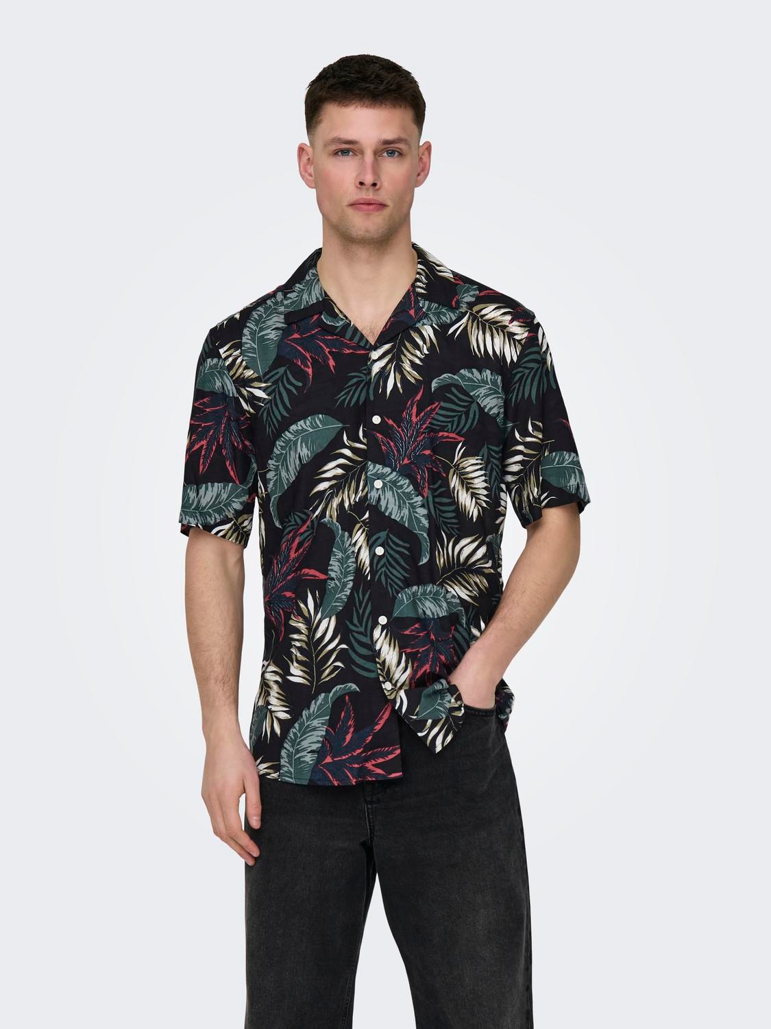 ONLY & SONS Hawaiihemd »ONSWAYNE LIFE AOP SS VISCOSE SHIRT NOOS«