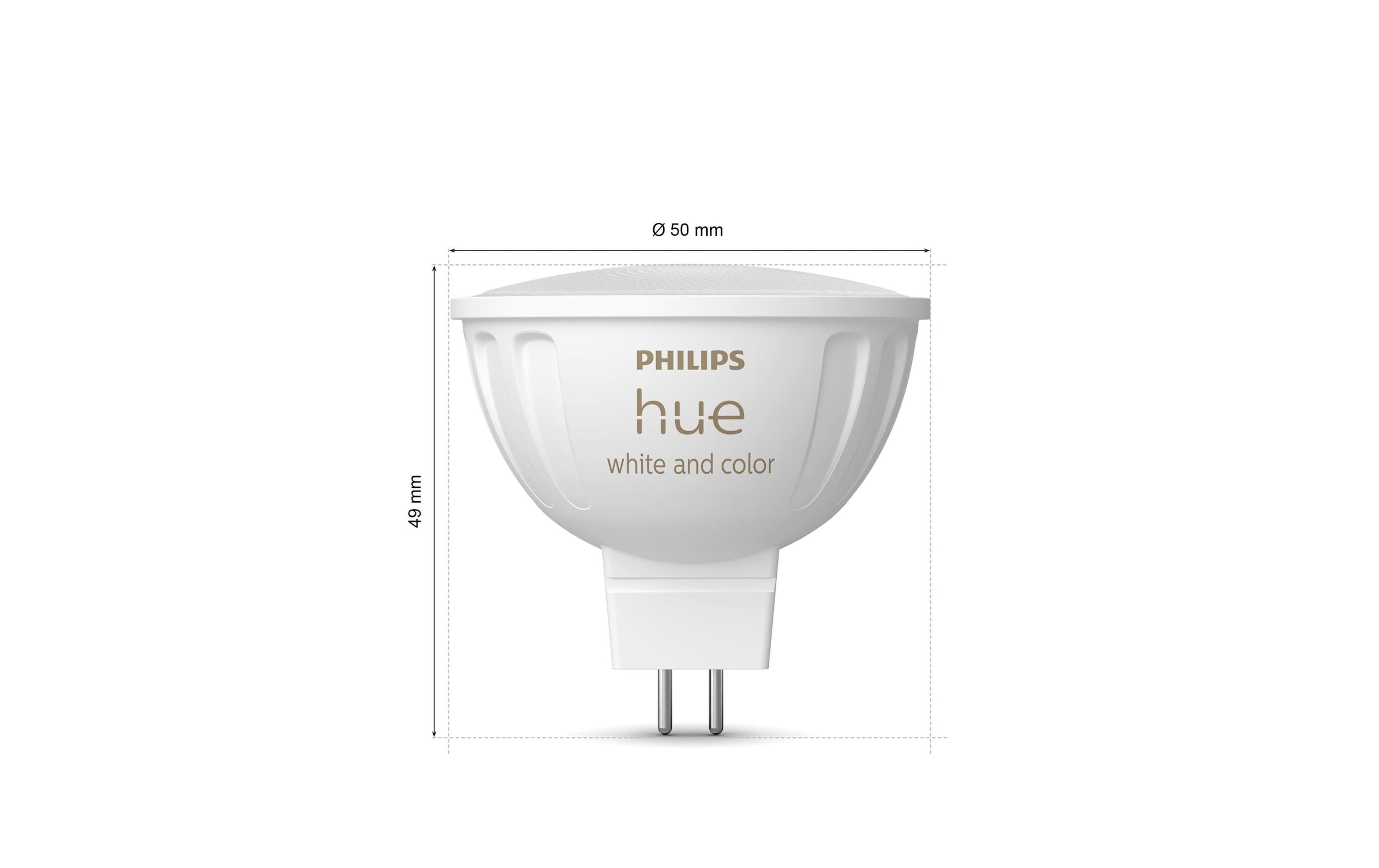 Philips Hue Smarte LED-Leuchte »White & Col. Amb. MR16 Doppelpackpack, 2x400 lm«