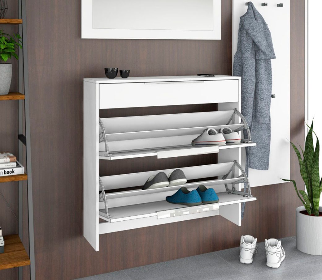 borchardt Möbel Armoire à chaussures »Oliva« Largeur 89 cm, suspendu, avec 2 tambours doubles et 1 tiroir