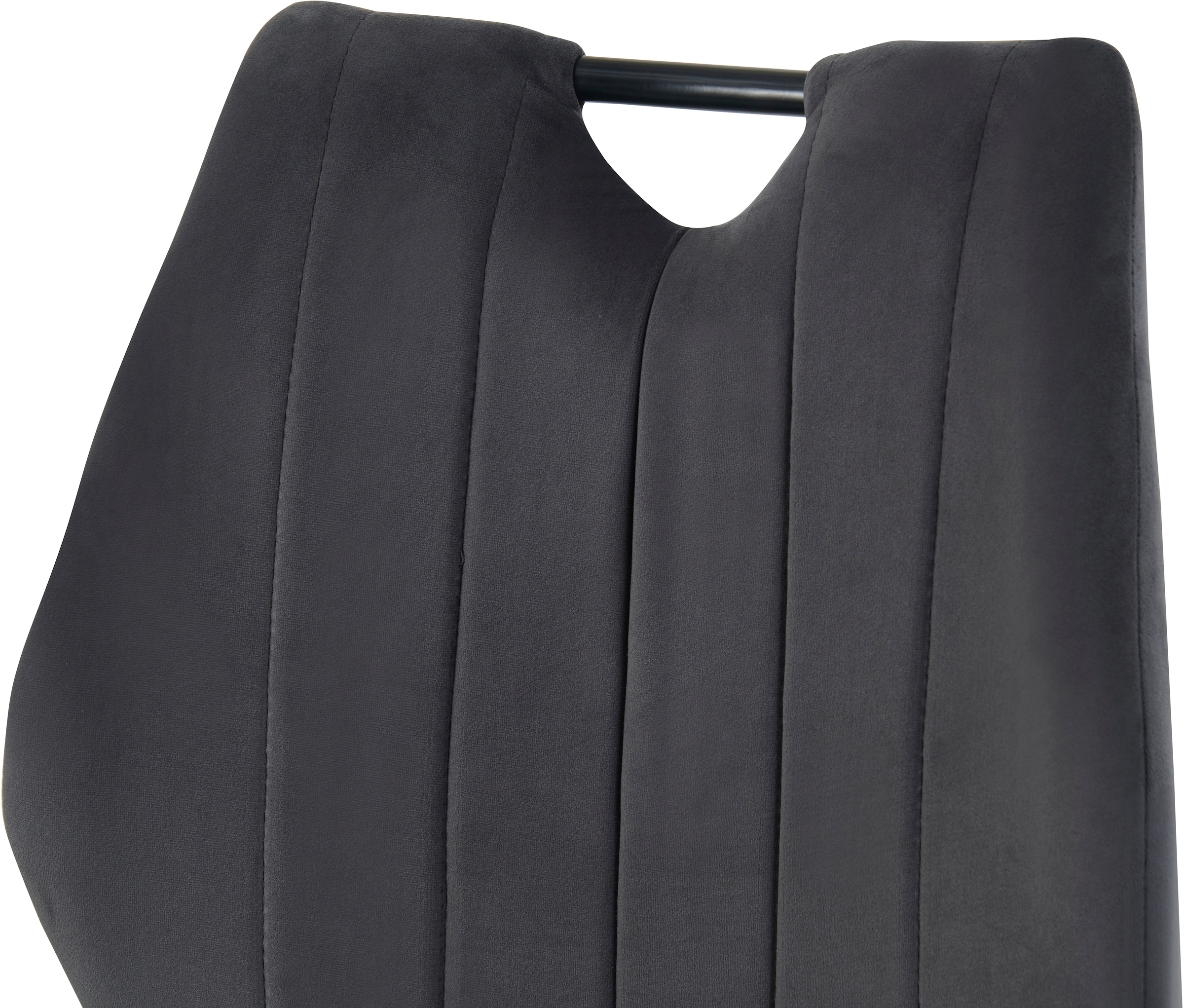 Home affaire Esszimmerstuhl »KILLAM, 2er Set, mit Metallgestell in matt schwarz« (Set) 2 Stk.in verschiedenen Farben, Belsatbarkeit pro Stuhl 120 kg, 360° drehbar