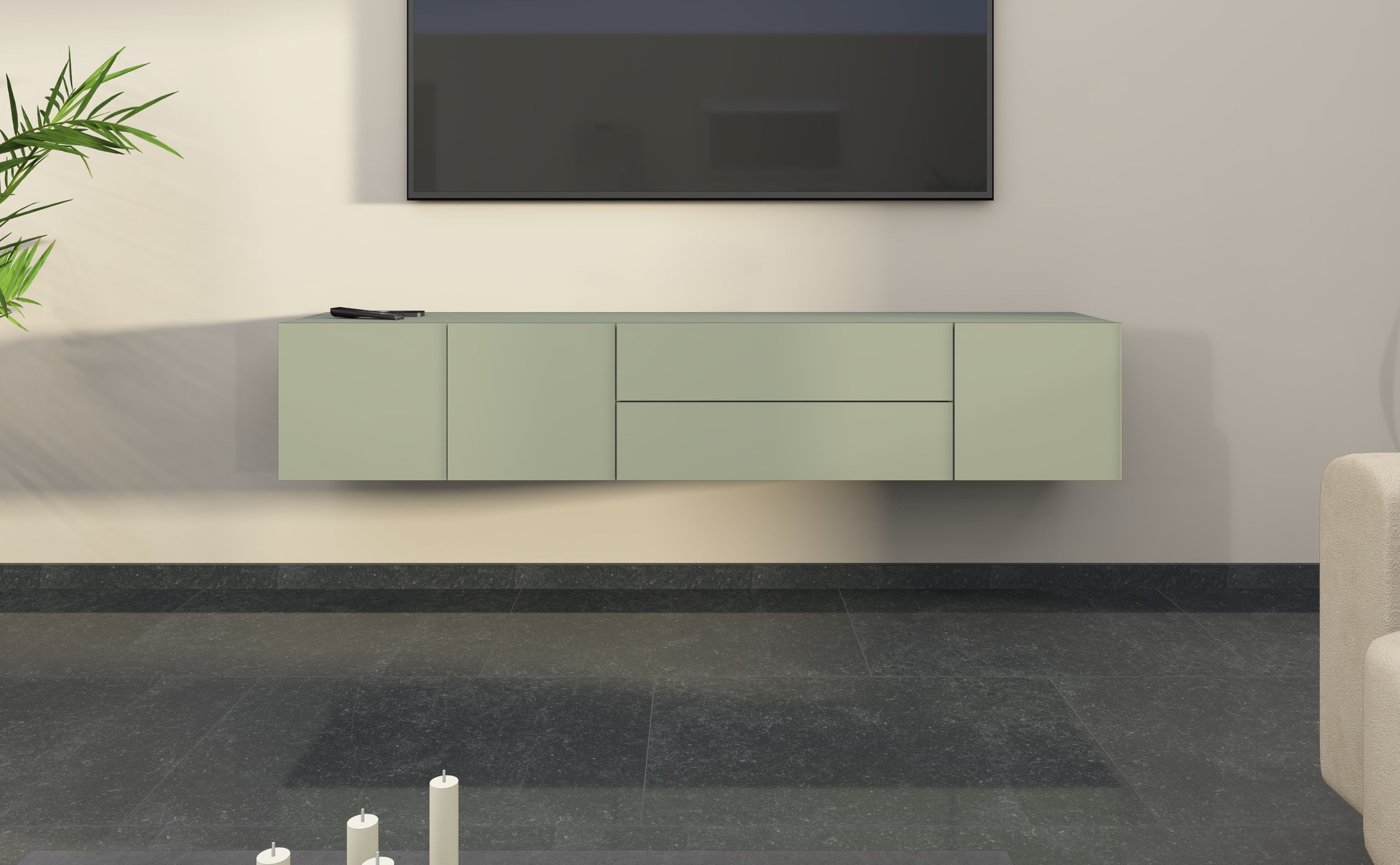 Image of borchardt Möbel Lowboard "Sophia, TV-Schrank Breite 190 cm" Breite 190 cm, hängend montierbar