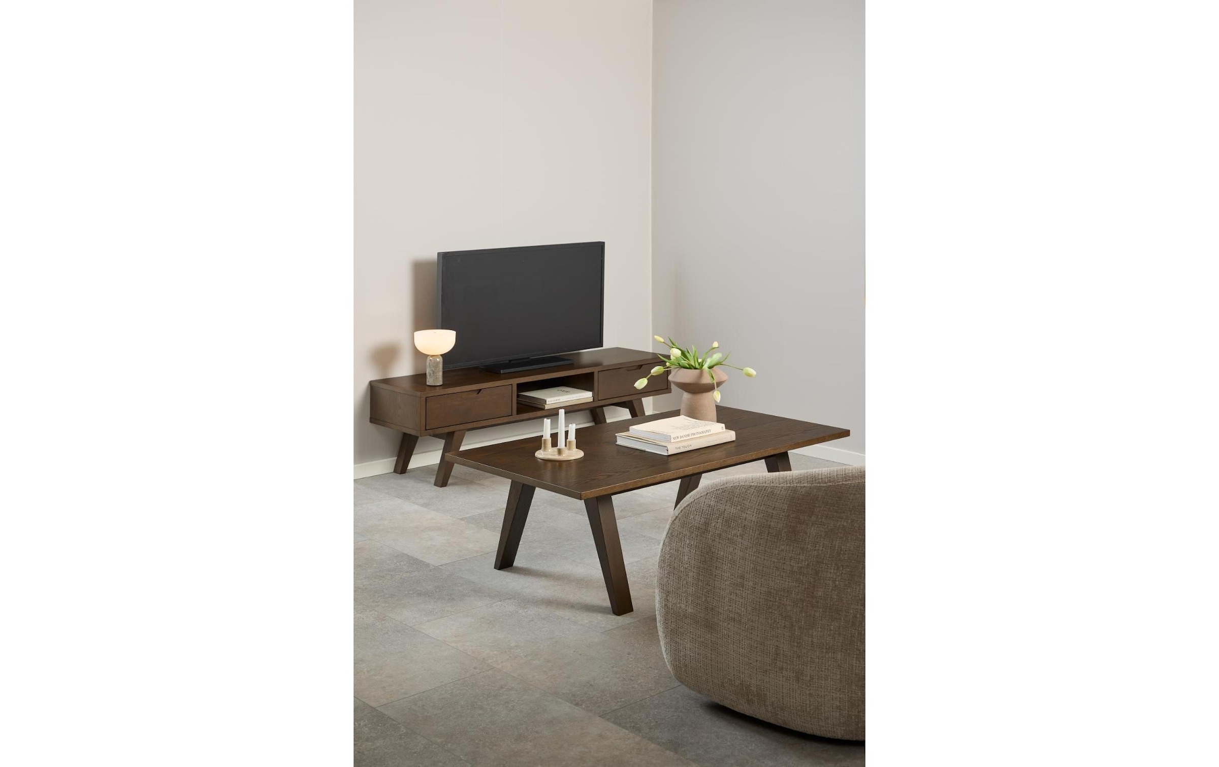 AC Design TV-Board »A-Line 150 cm« Eleganter TV-Tisch in Eiche weiss pigmentiert