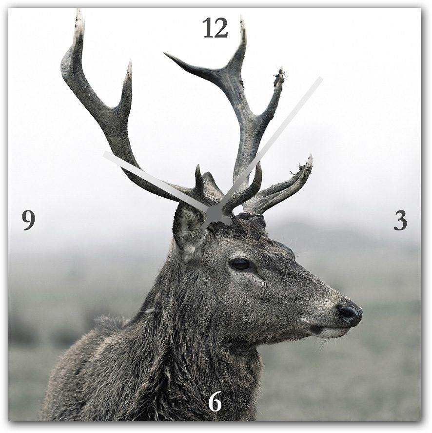 Image of Home affaire Wanduhr »Hirsch«, eckig, aus Glas bei Ackermann Versand Schweiz