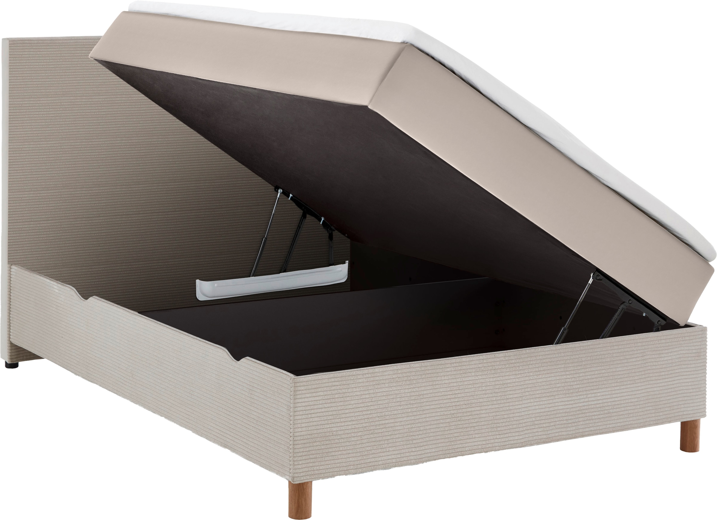 meise.möbel Lit de boxe »Korsika inkl. Bettkasten, mit Cord-Stoff bezogen«