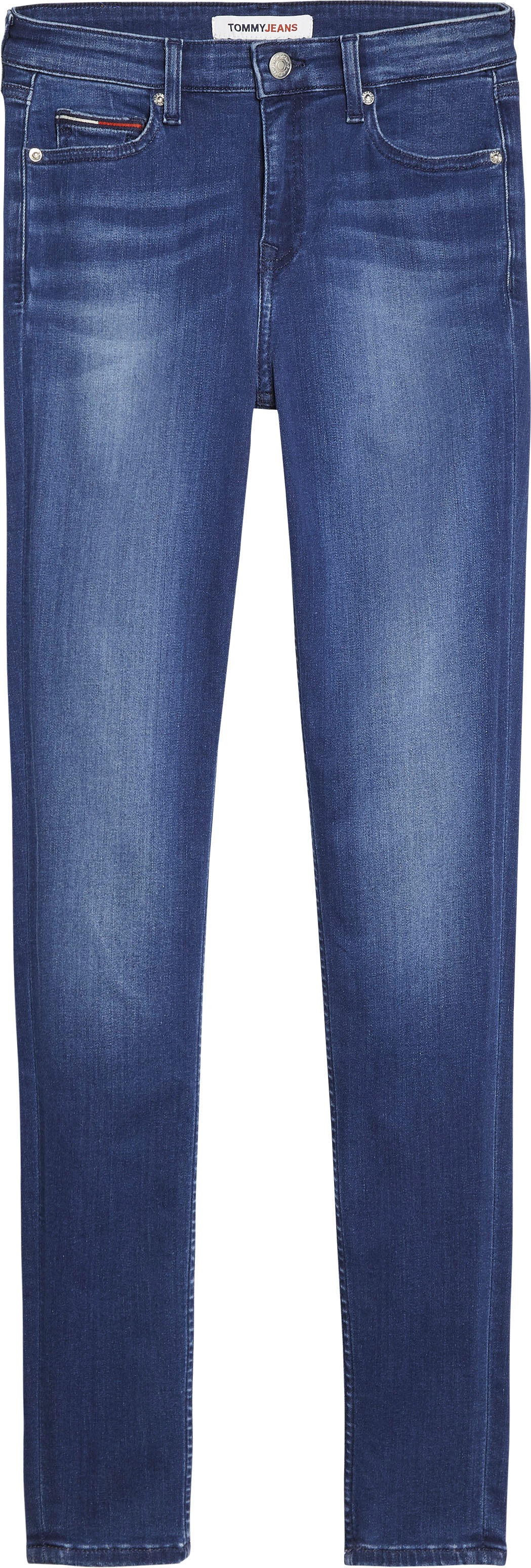 Tommy Jeans Skinny-fit-Jeans »Nora Mid Rise Skinny Fit«, mit Tommy Jeans Logo-Badge & Stickereien