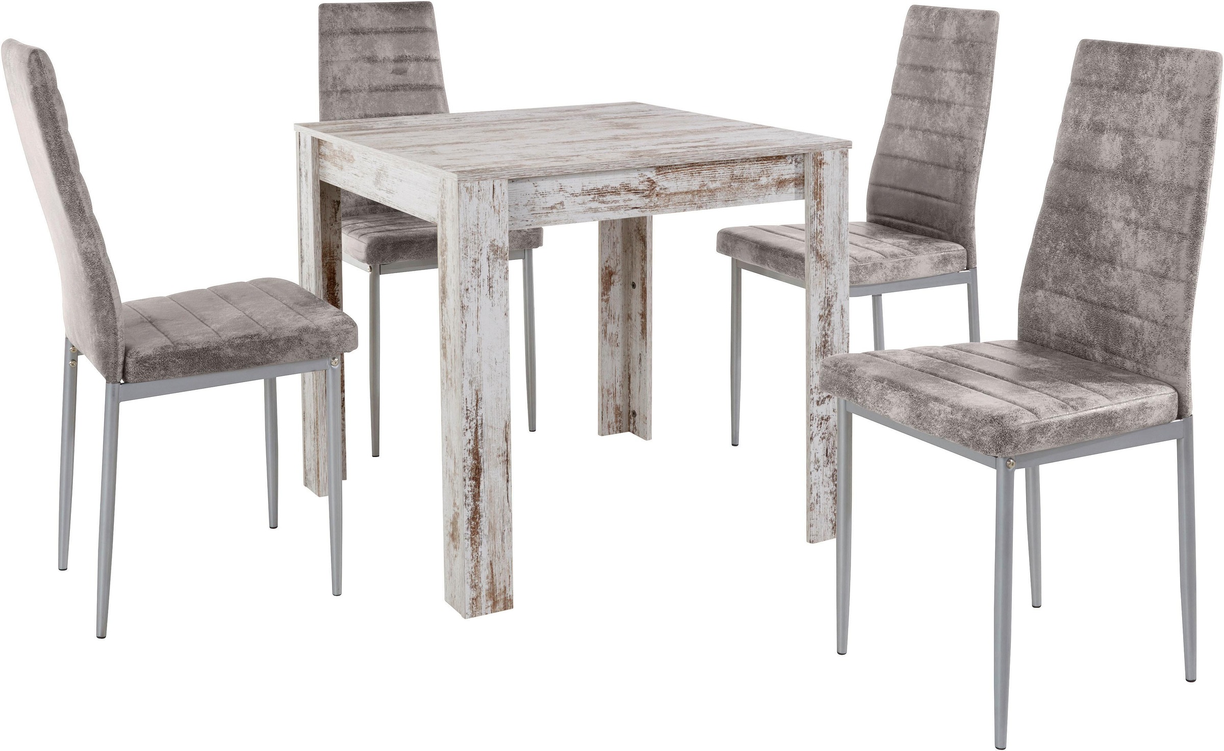 Image of my home Essgruppe, (Set, 5 tlg.), mit Esstisch »Lynn«, Breite 80 cm und 4 x Stuhl »Kate« bei Ackermann Versand Schweiz