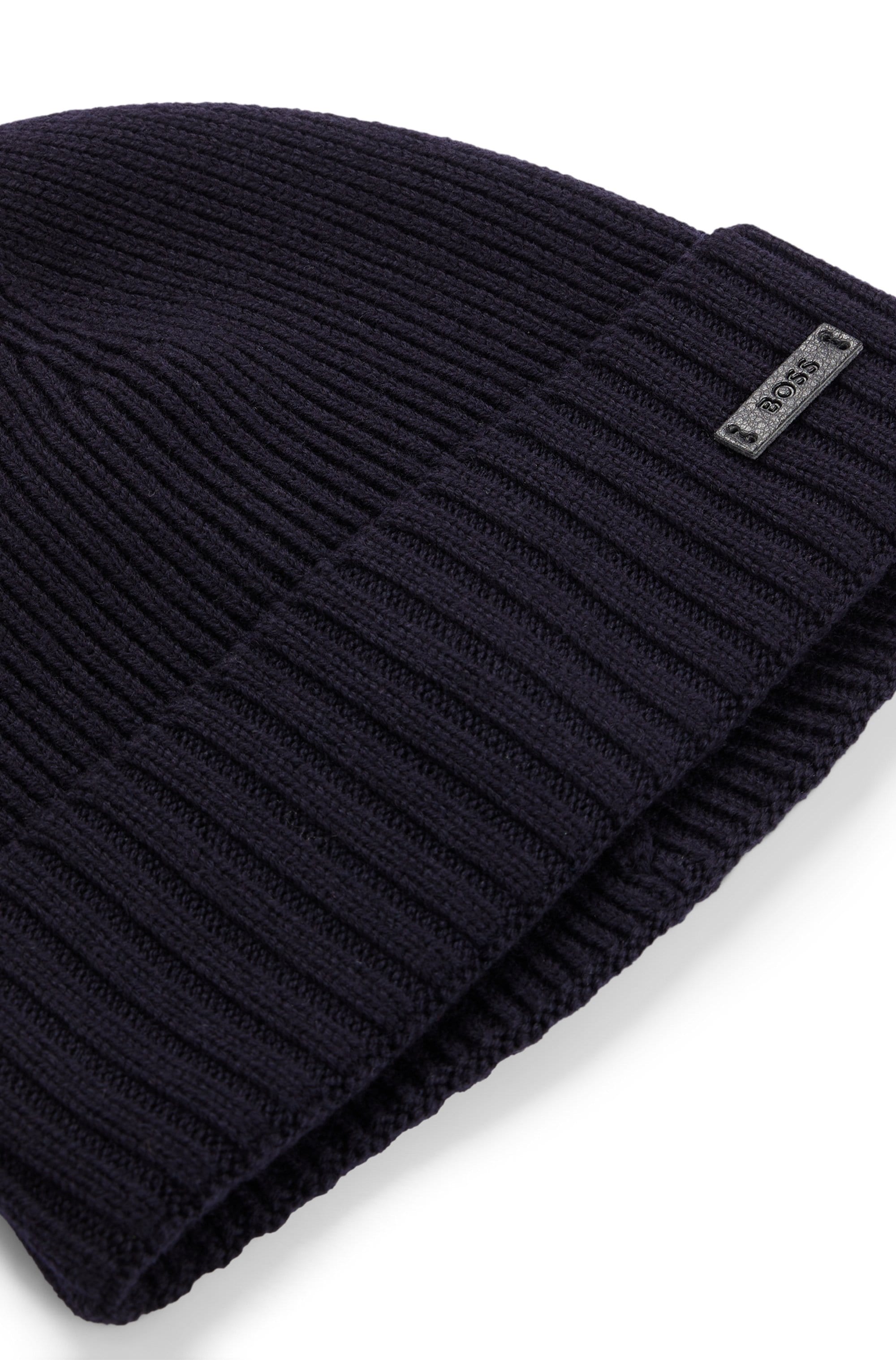 BOSS Bonnet »Fati« aus Rippenstrick