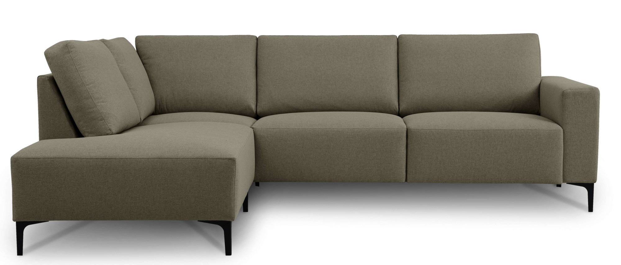 Home affaire Ecksofa »Tournon, L-Form, Breite 256 cm, Webstoff, Chenille«, Designsofa im nordischen Stil, Wellenunterfederung, Metallfüsse