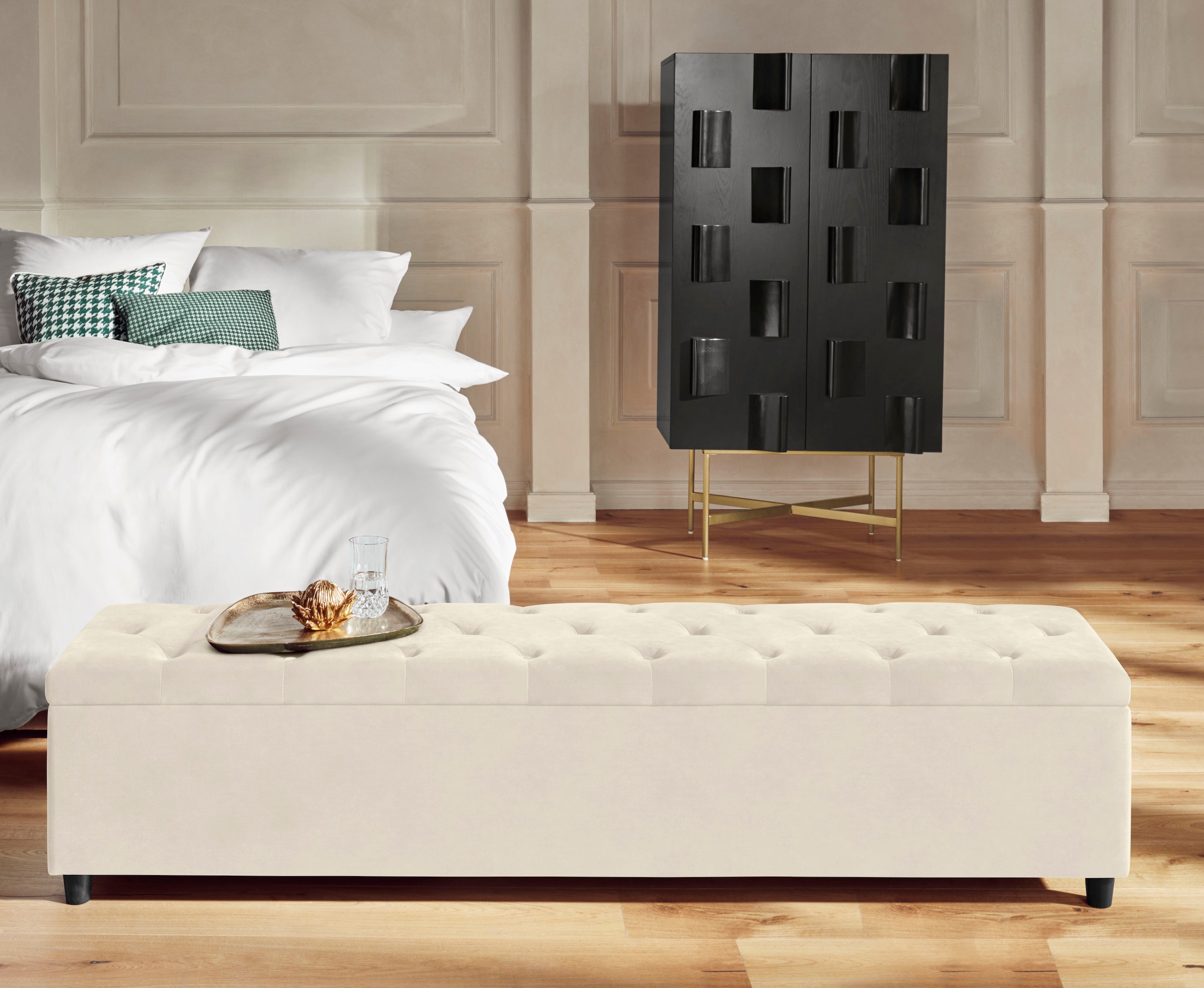 Guido Maria Kretschmer Home&Living Bettbank »Relaxy«, gesteppt, mit Staufach