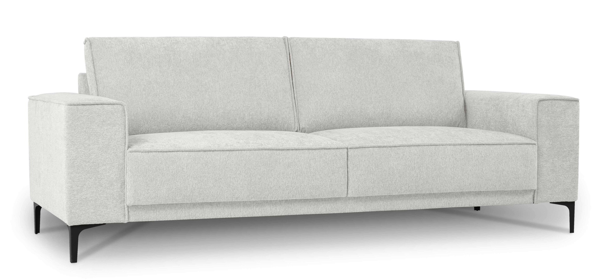 Places of Style 3-Sitzer »3er Sofa Oland, Struktur, Flachgewebe, Luxus-Microfaser, Boucle«, 224 cm, Wellenunterfederung, Skandi-Design, Metallfüsse