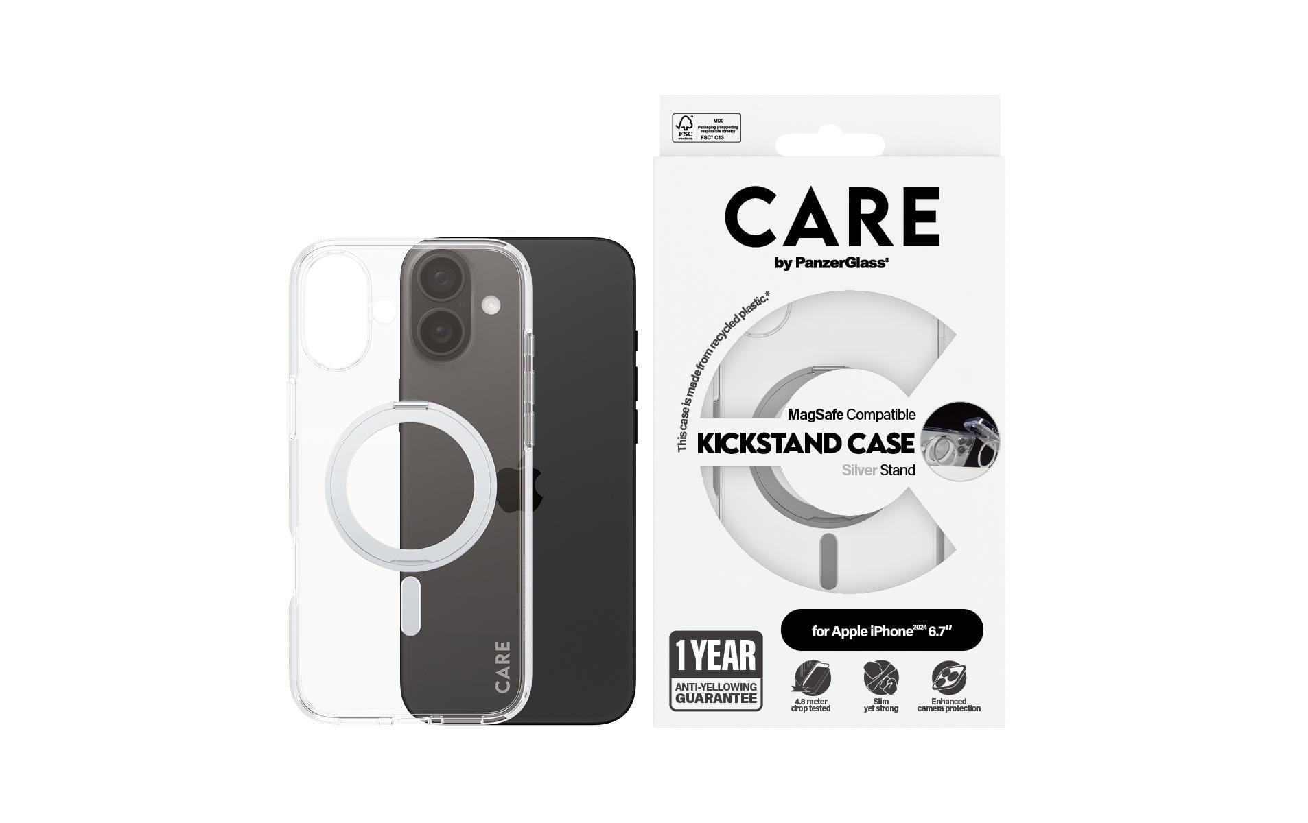 CARE by PanzerGlass Backcover »Feature Kickstand iPhone 16 Plus«, iPhone 16 Plus