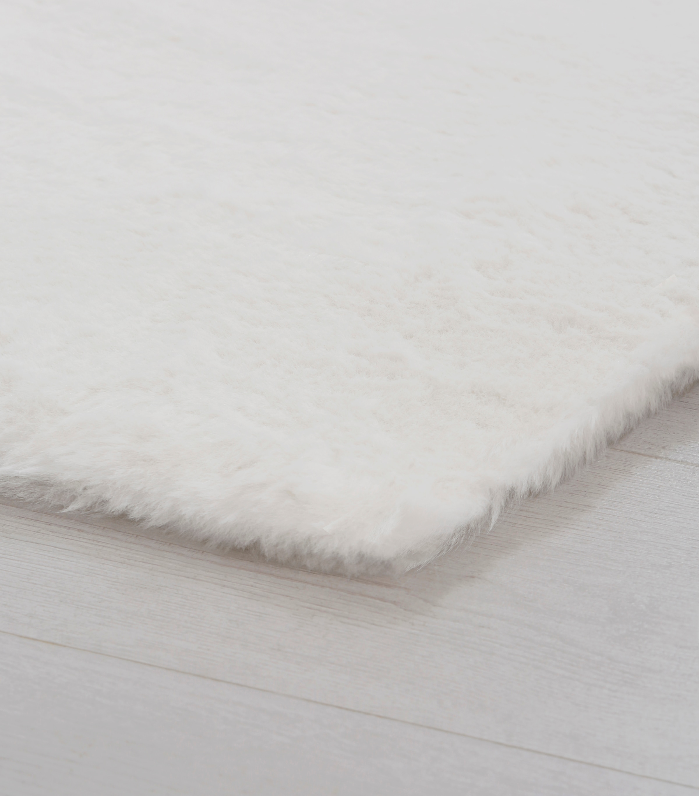 my home Fellteppich »Rabbit«, rechteckig, 42 mm Höhe, besonders weich dank Microfaser, flauschiges Kunstfell, Kaninchenfell-Haptik, fussbodenheizungsgeeignet, pflegeleicht, Läufer, Teppiche für Wohnzimmer, Schlafzimmer, Diele, Flur