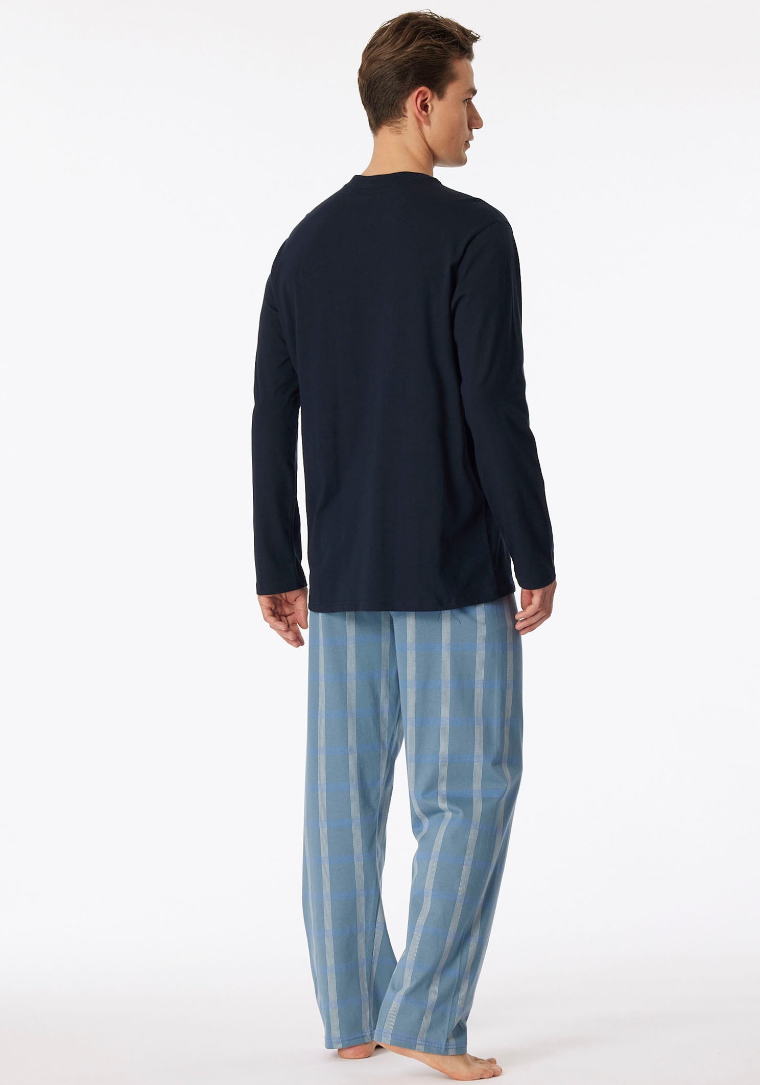 Schiesser Pyjama »"Comfort Nightwear"«, (2 tlg.), mit V-Ausschnitt und aufgesetzter Brusttasche
