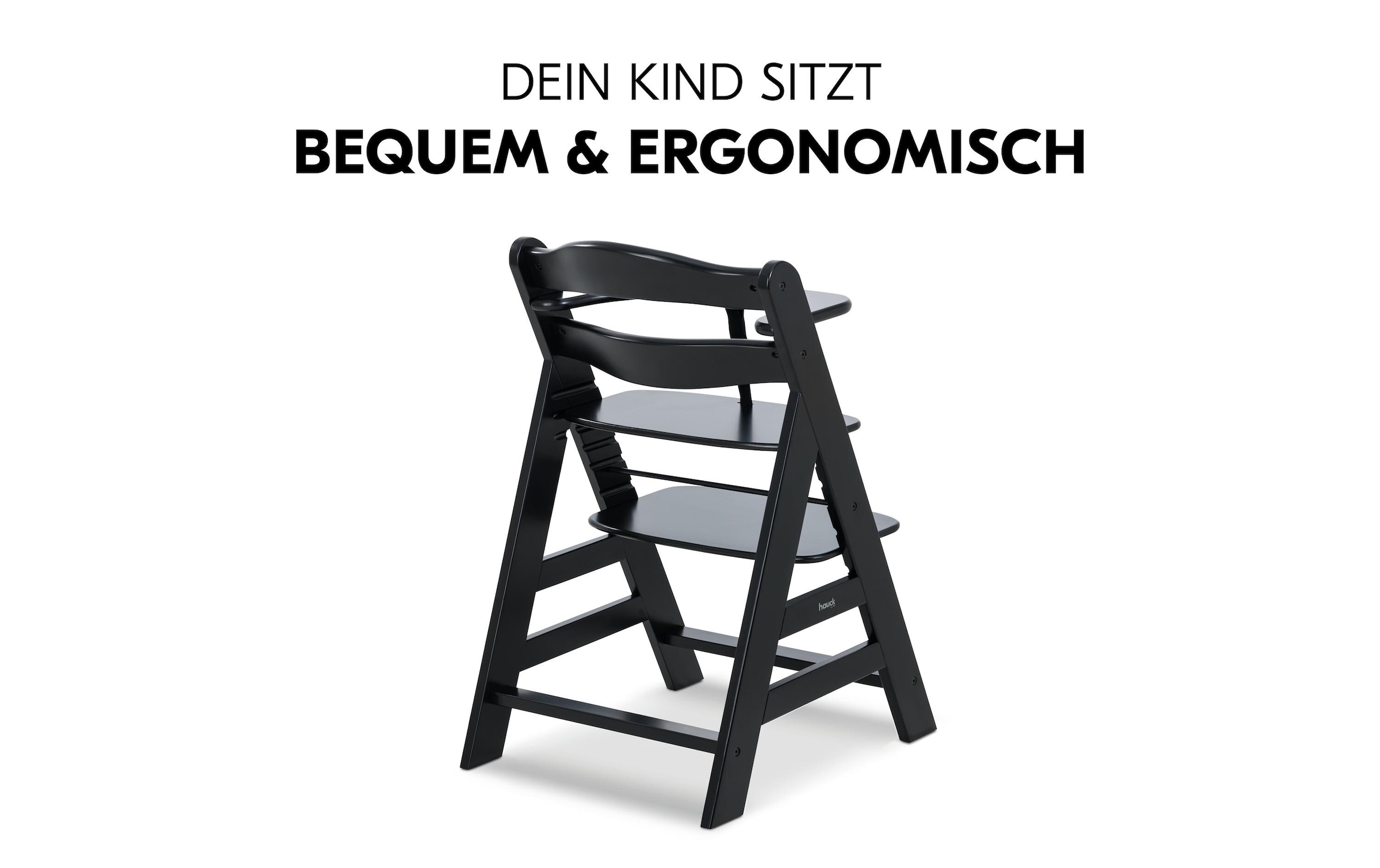 Hauck Hochstuhl »Alpha+ Schwarz« () Holzart: Buche (Fagus sylvatica)/ Europa