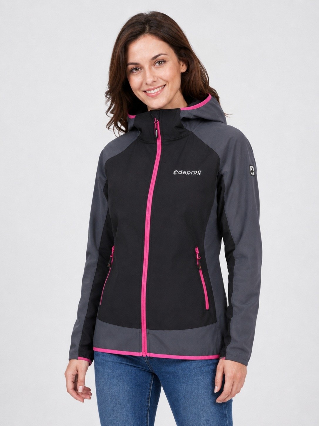 DEPROC Active Softshelljacke »XLight CAVELL Women« mit Kapuze auch in Grossen Grössen erhältlich