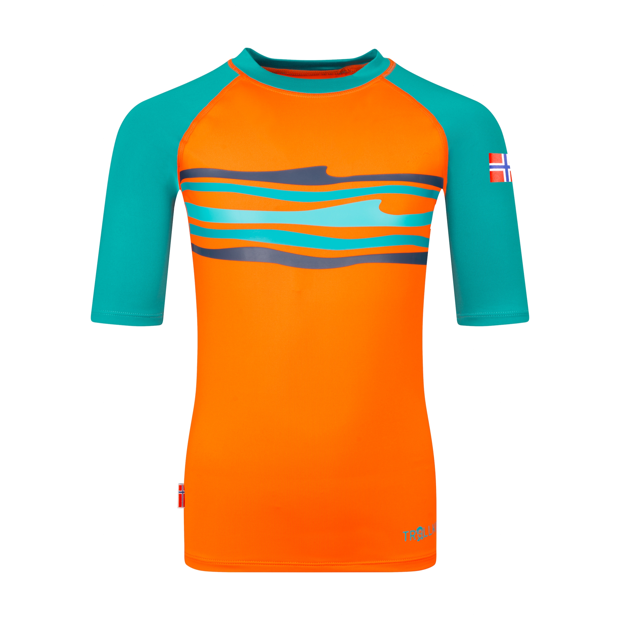 TROLLKIDS T-shirt »KIDS HAUKLAND T« körpernaher Schnitt, kurze Ärmel, mit Lichtschutzfaktor 50+