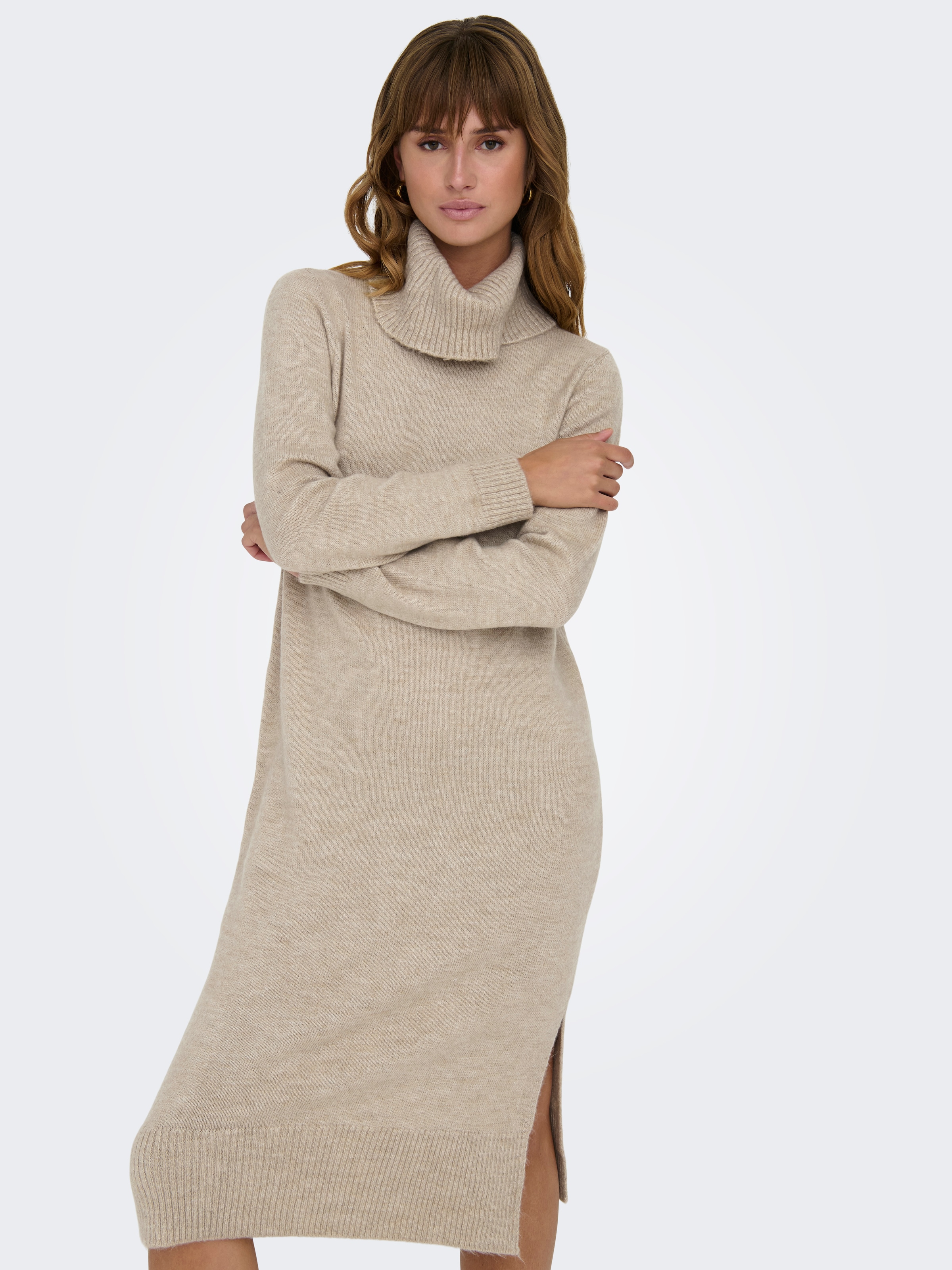 ONLY Strickkleid »ONLBRANDIE L/S ROLL NECK DRESS«