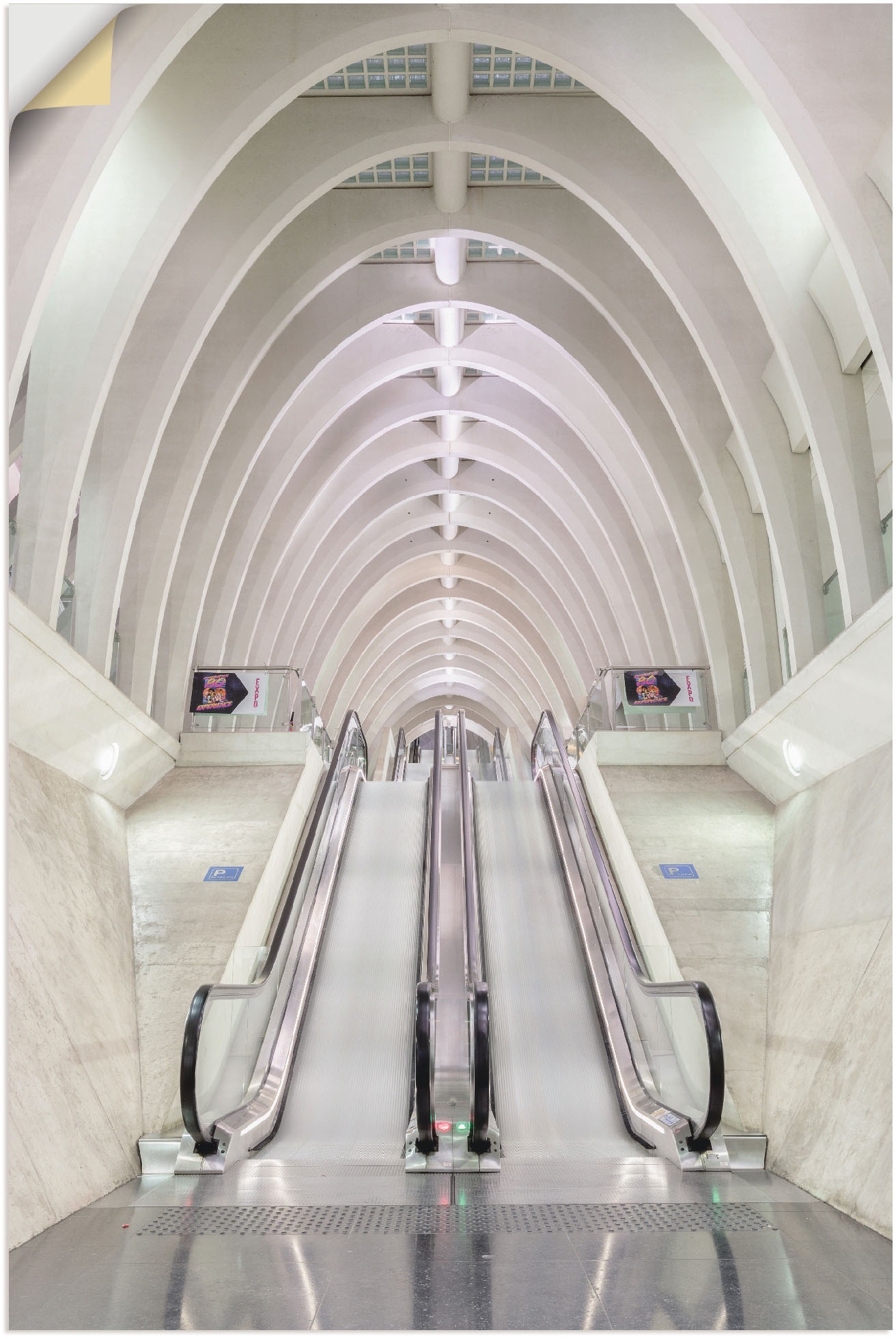 Image of Artland Wandbild »Die Rolltreppe«, Elemente der Architektur, (1 St.), in vielen Grössen & Produktarten - Alubild / Outdoorbild für den Aussenbereich, Leinwandbild, Poster, Wandaufkleber / Wandtattoo auch für Badezimmer geeignet bei Ackermann Versand Schwe