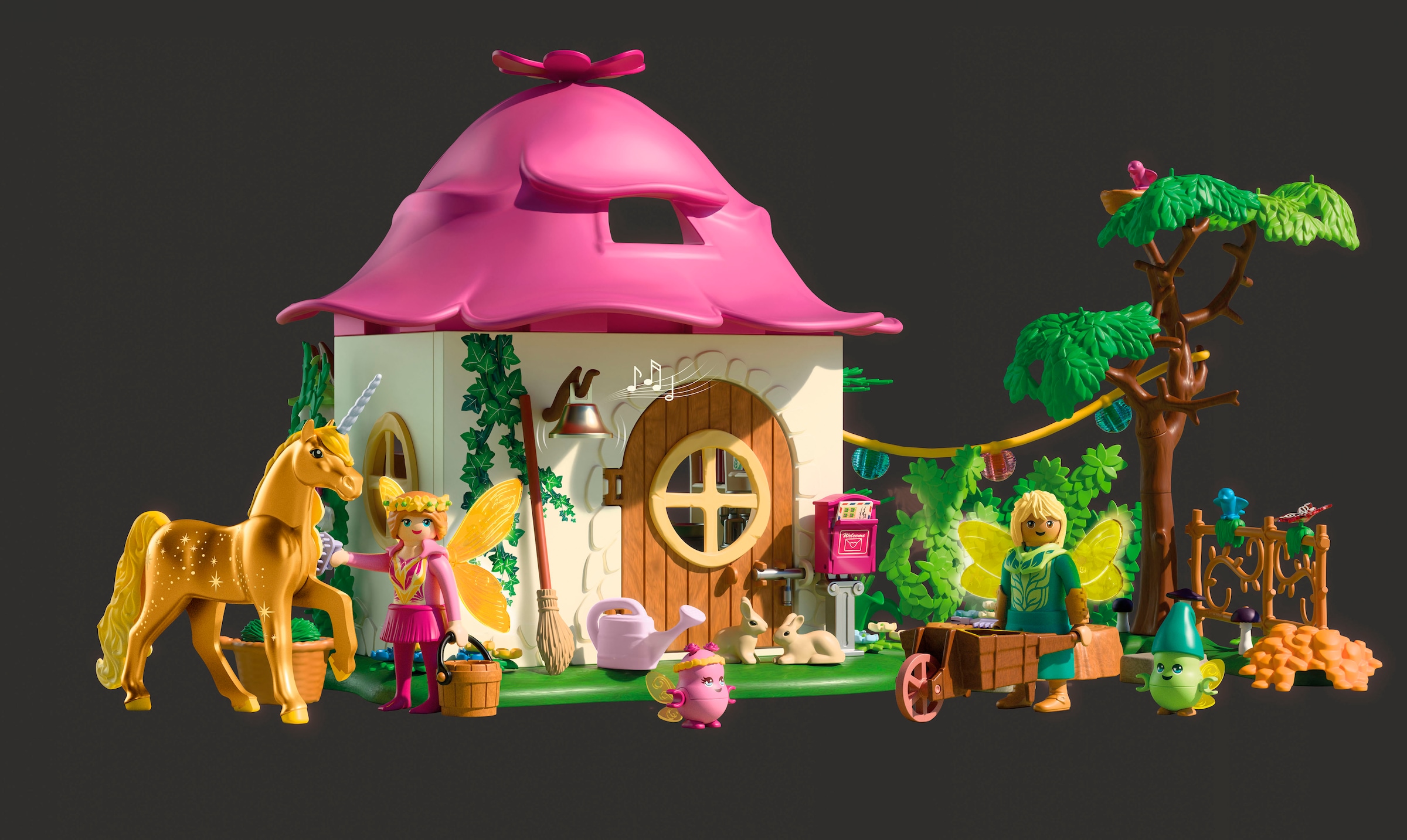 Playmobil® Konstruktions-Spielset »Gemütliches Feenzuhause mit Goldeinhorn und Stall (71838)« Princess Magic; Made in Germany