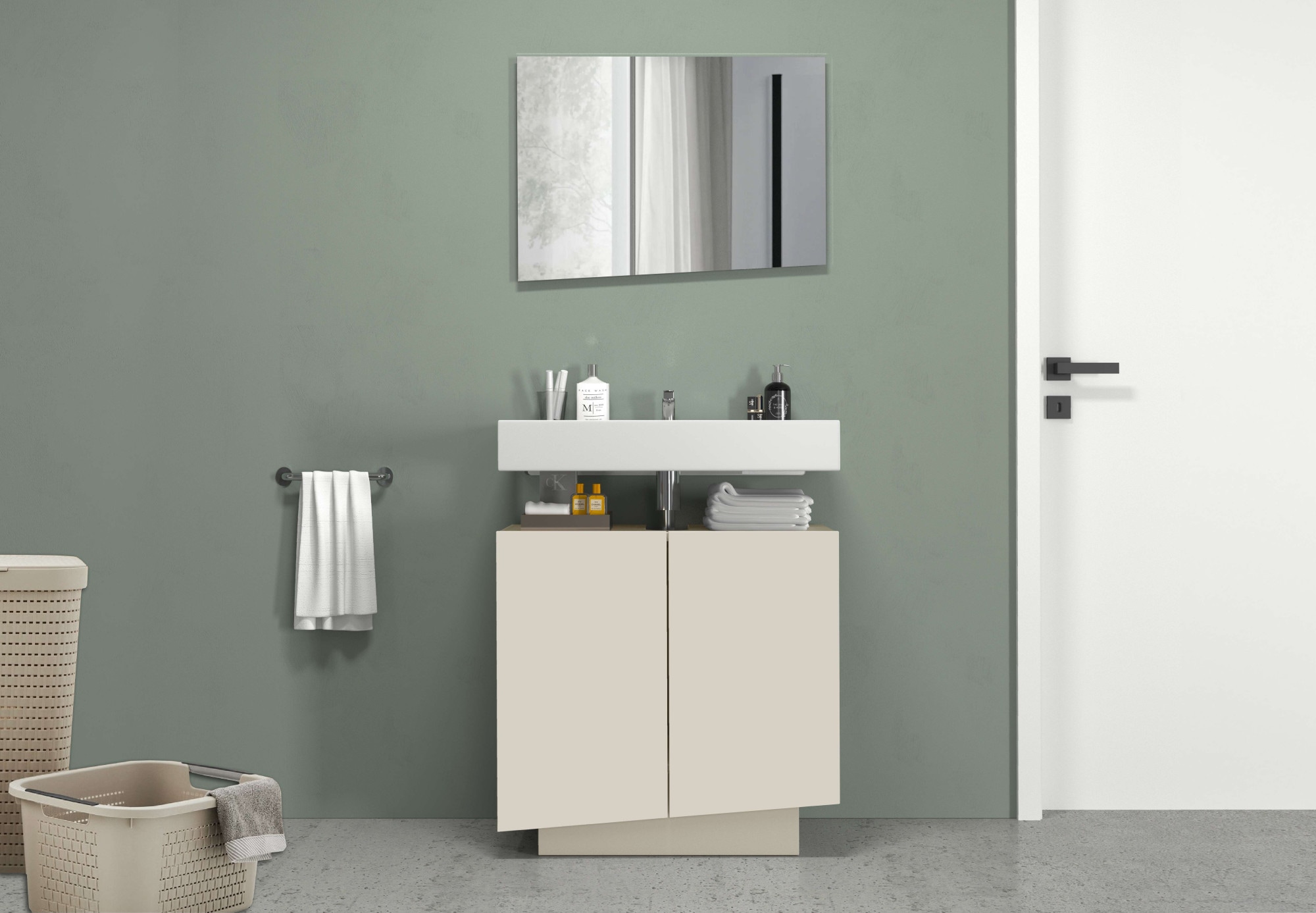 welltime Badspiegel »Vela, Spiegel in zwei Breiten 55 und 75 cm« Breite 55 cm-Passend zur Serie Vela