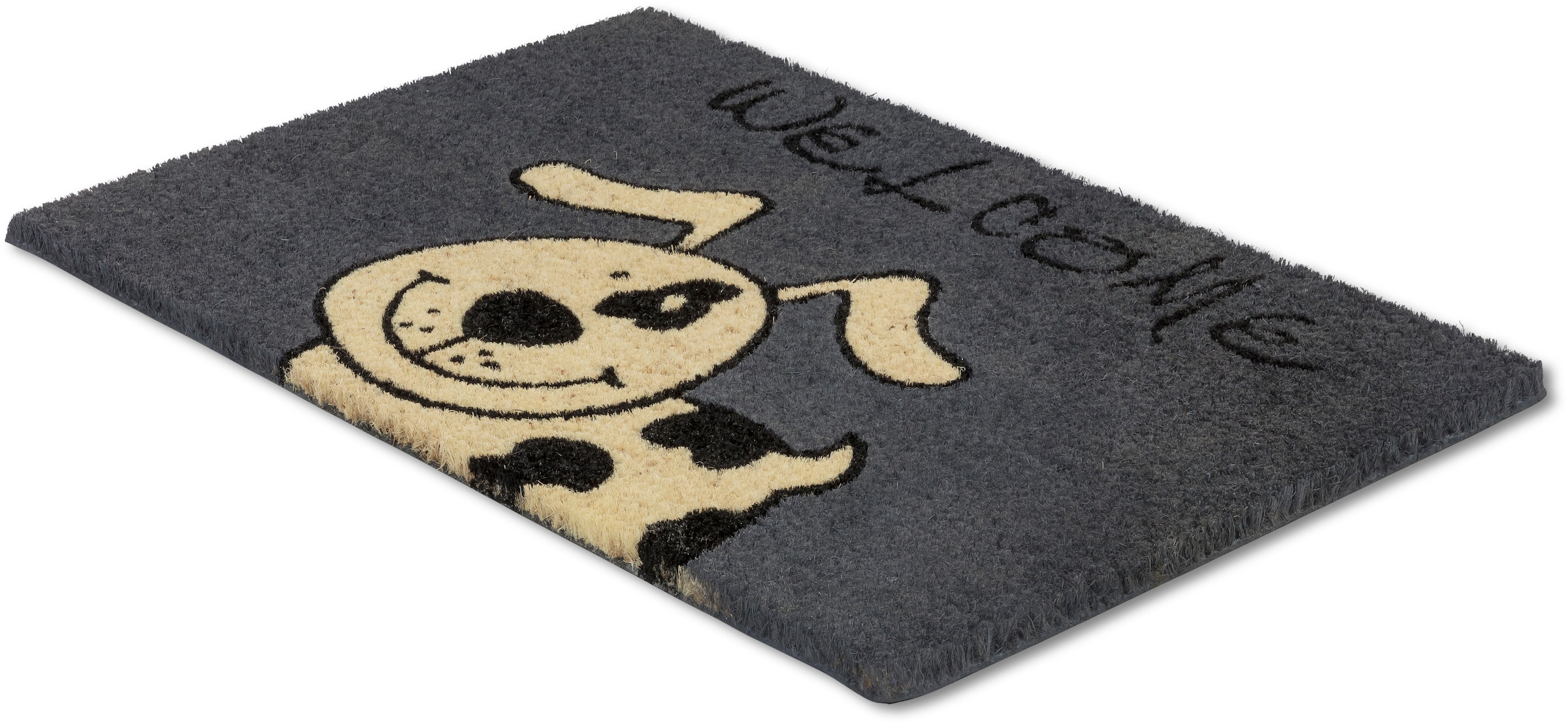 ASTRA Tapis de sol »Coco Style 007« Rectangulaire 14 mm Höhe paillasson, coco, coloré, chien, antidérapant