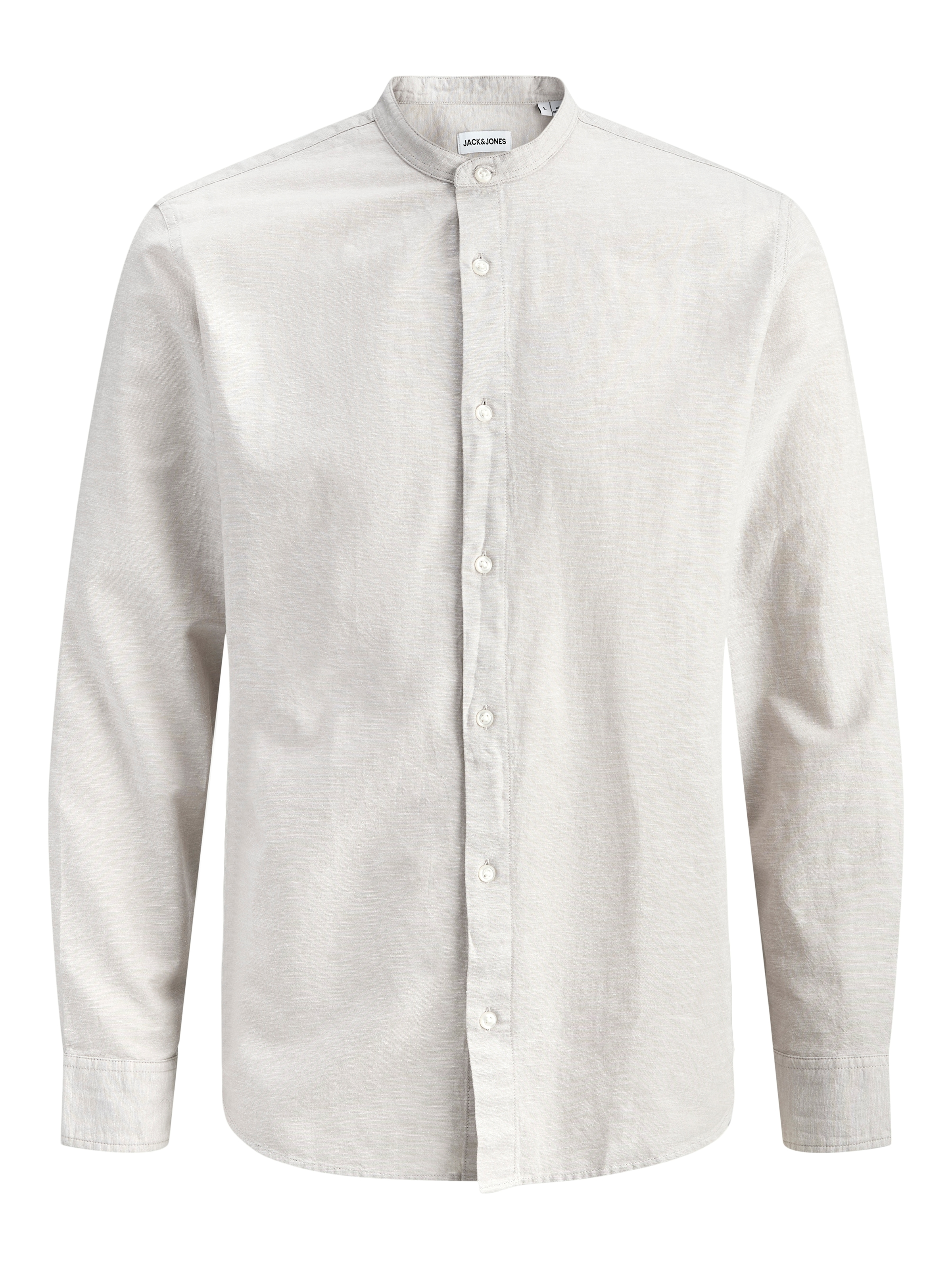 Jack & Jones PlusSize Chemise à manches longues »JJEBREEZE LINEN BLEND BAND SHIRT L PLS« avec col montant