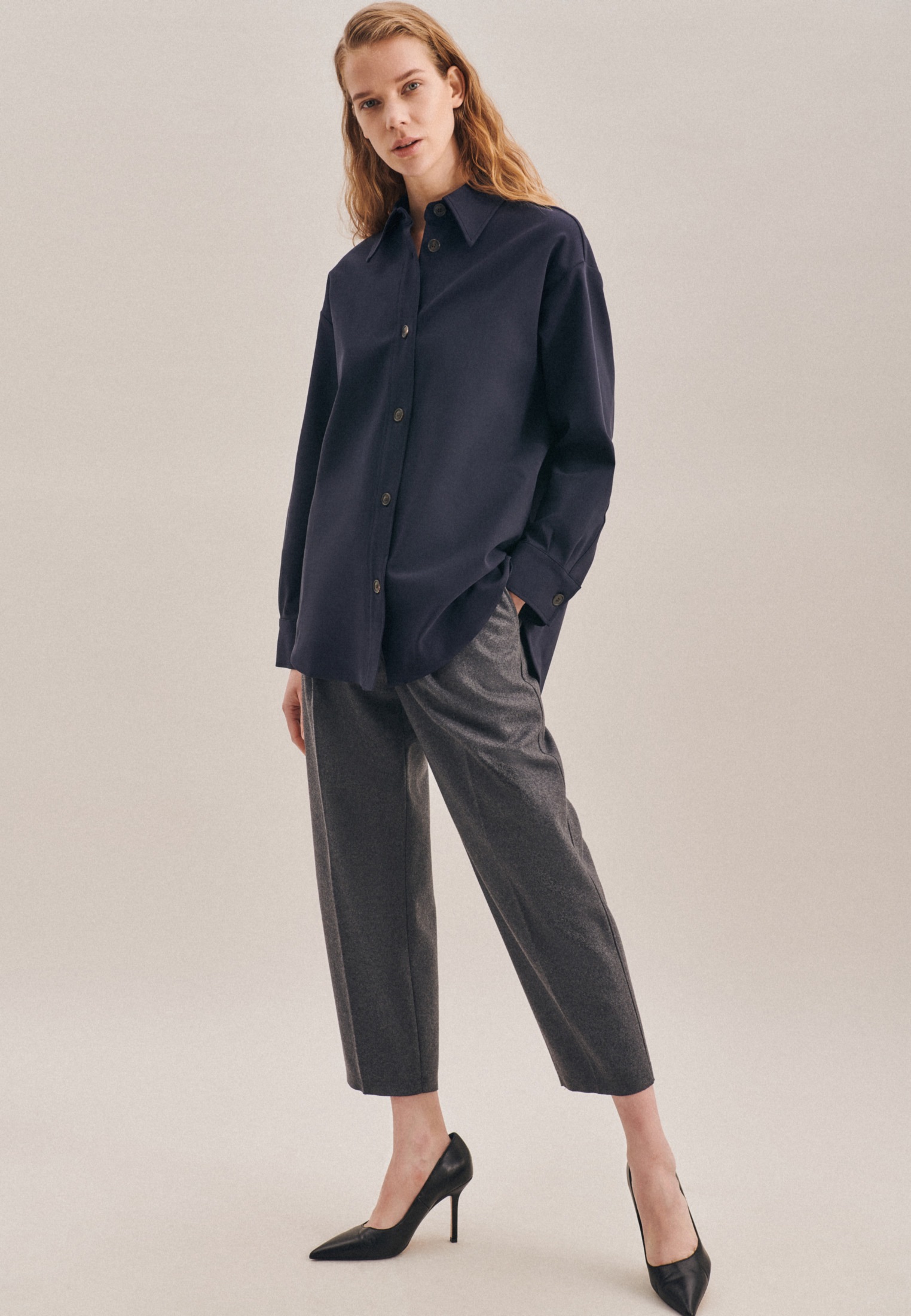 Image of seidensticker Outdoorbluse »Schwarze Rose«, Langarm Kragen Uni bei Ackermann Versand Schweiz