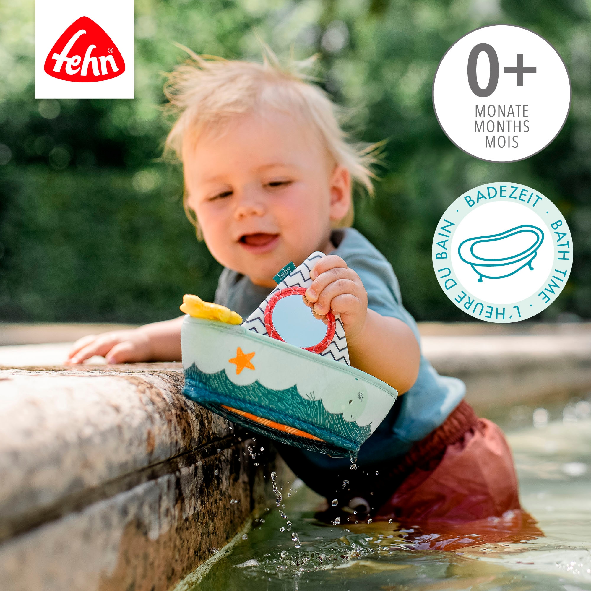 Fehn Badespielzeug »Plansch & Play, Badeboot mit Fingerpuppe«