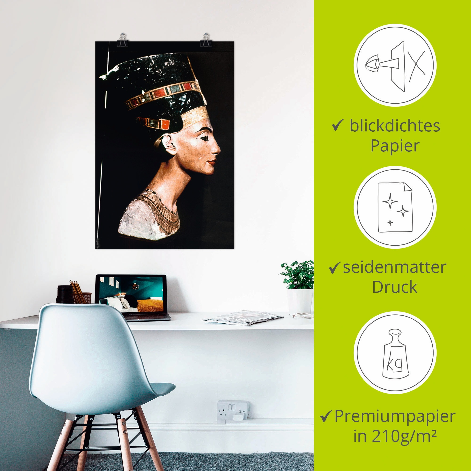 Artland Wandbild »Ägyptische Königin Nofretete« Menschen 1 Stk. tlg. als Leinwandbild, Poster in verschied. Grössen