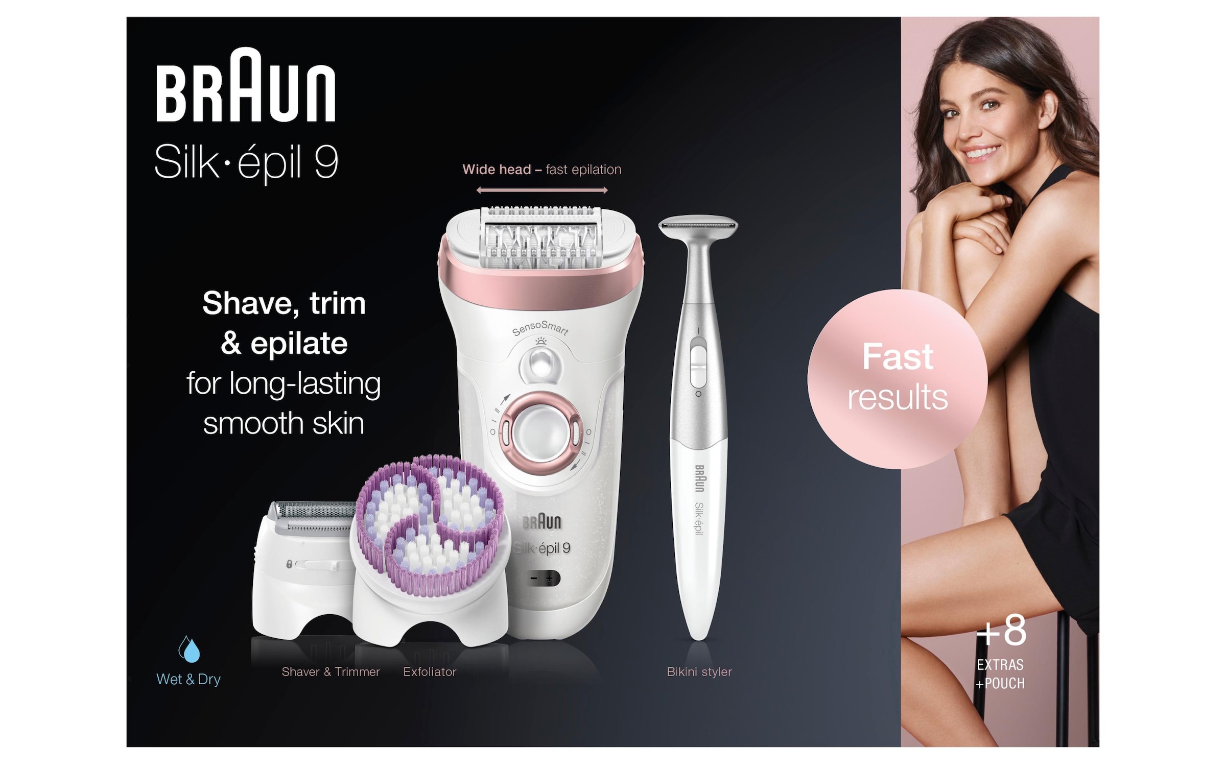 Braun Epilierer »Silk-épil 9 SkinSpa 9-980 SensoSmart«