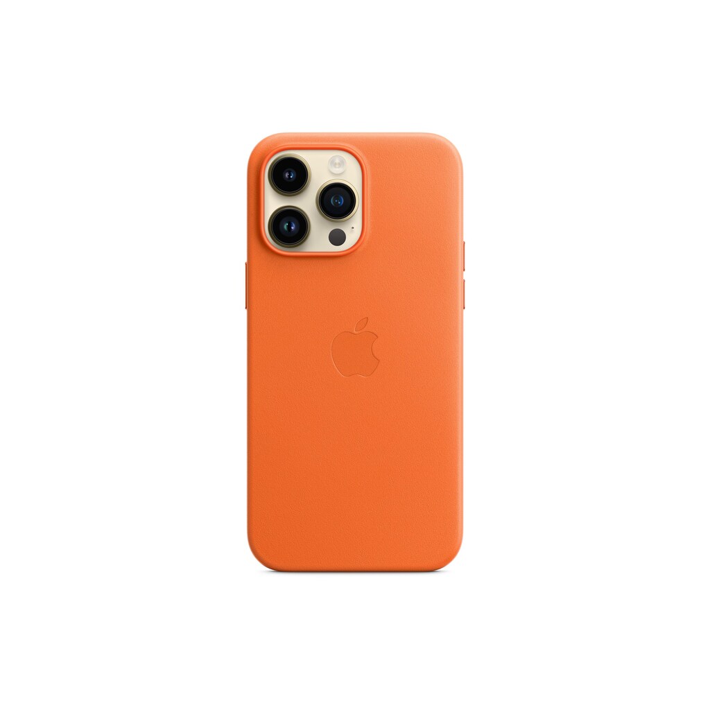 Apple Smartphone-Hülle »Pro Max Leather Case Orange«, iPhone 14 Pro Max