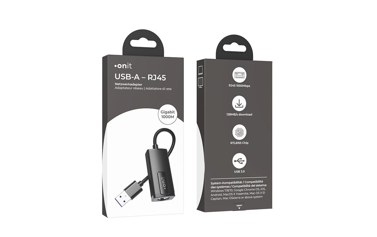onit Adaptateur réseau »USB-A zu RJ-45 Netzwerkadapter«
