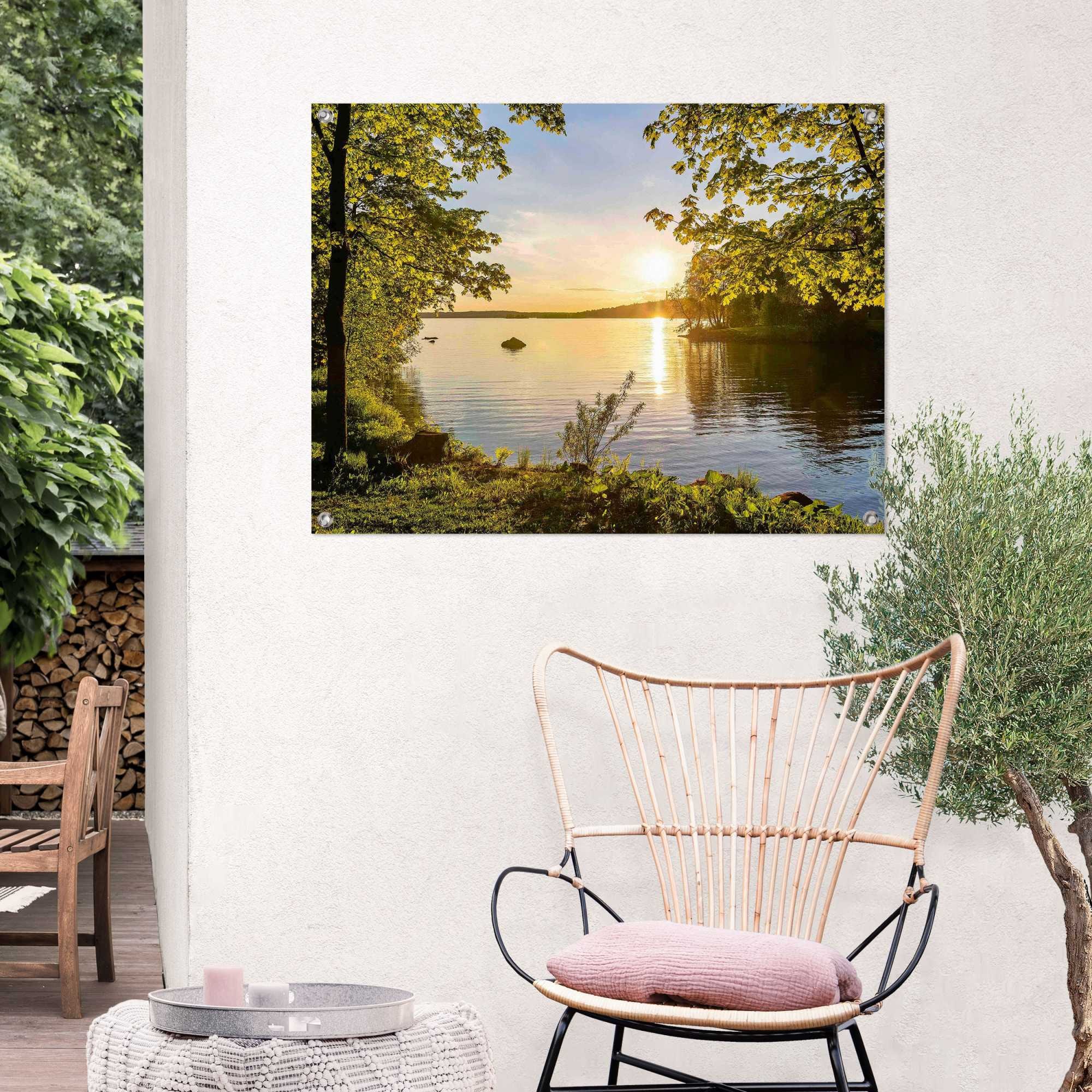 ♕ Reinders! Poster »Sonnenuntergang am See«, Outdoor für Garten oder Balkon  versandkostenfrei auf