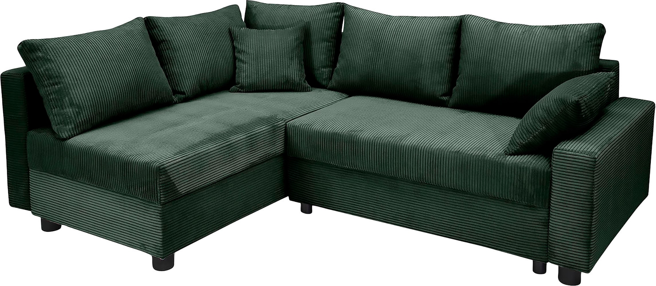 COLLECTION AB Ecksofa »Parma L-Form«, mit Schlaffunktion und Bettkasten, inklusive Kissen, Bonellfederkern