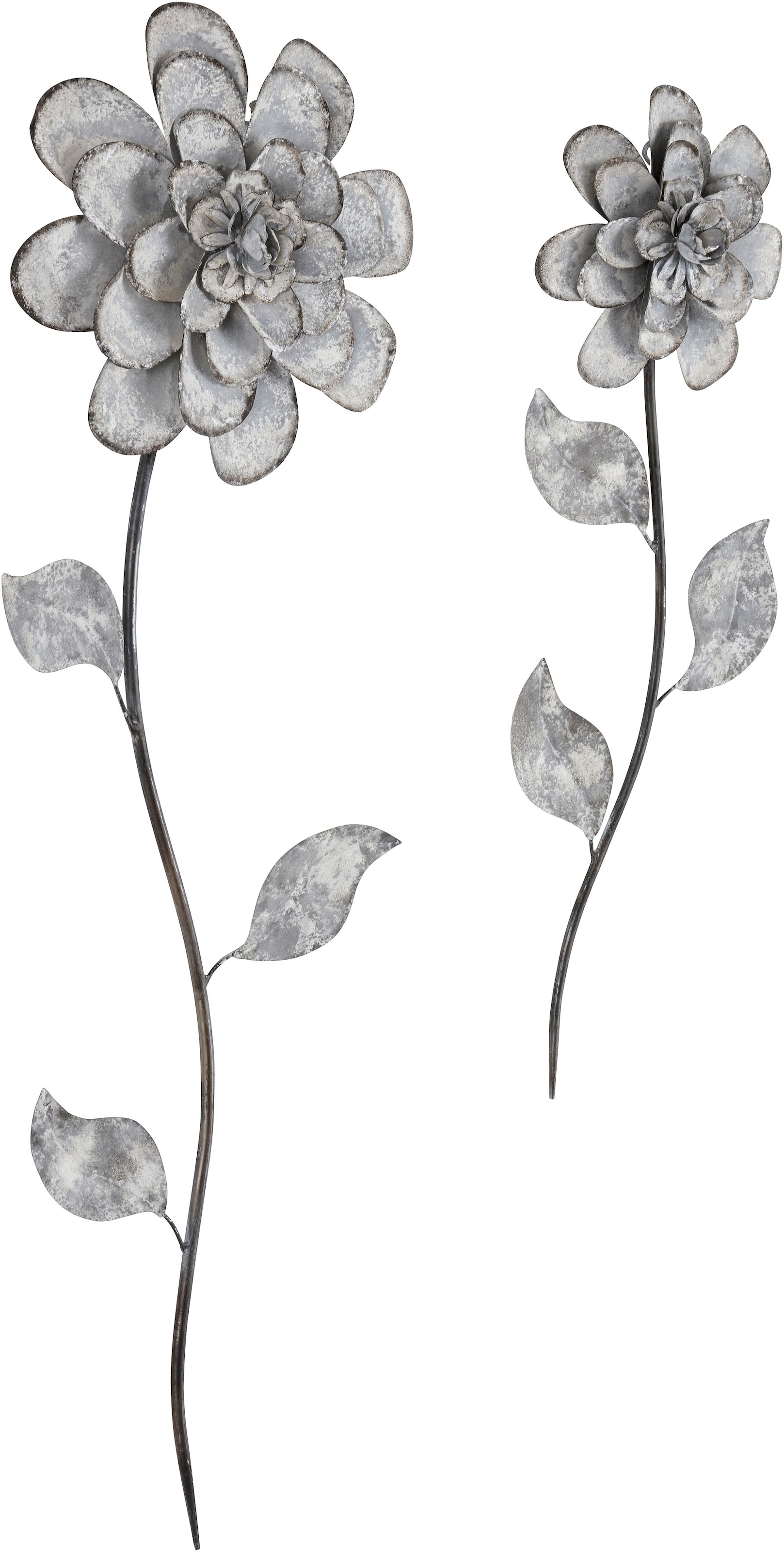 ♕ Home affaire Wanddekoobjekt »Blumen«, aus Wanddeko, auf Metall versandkostenfrei