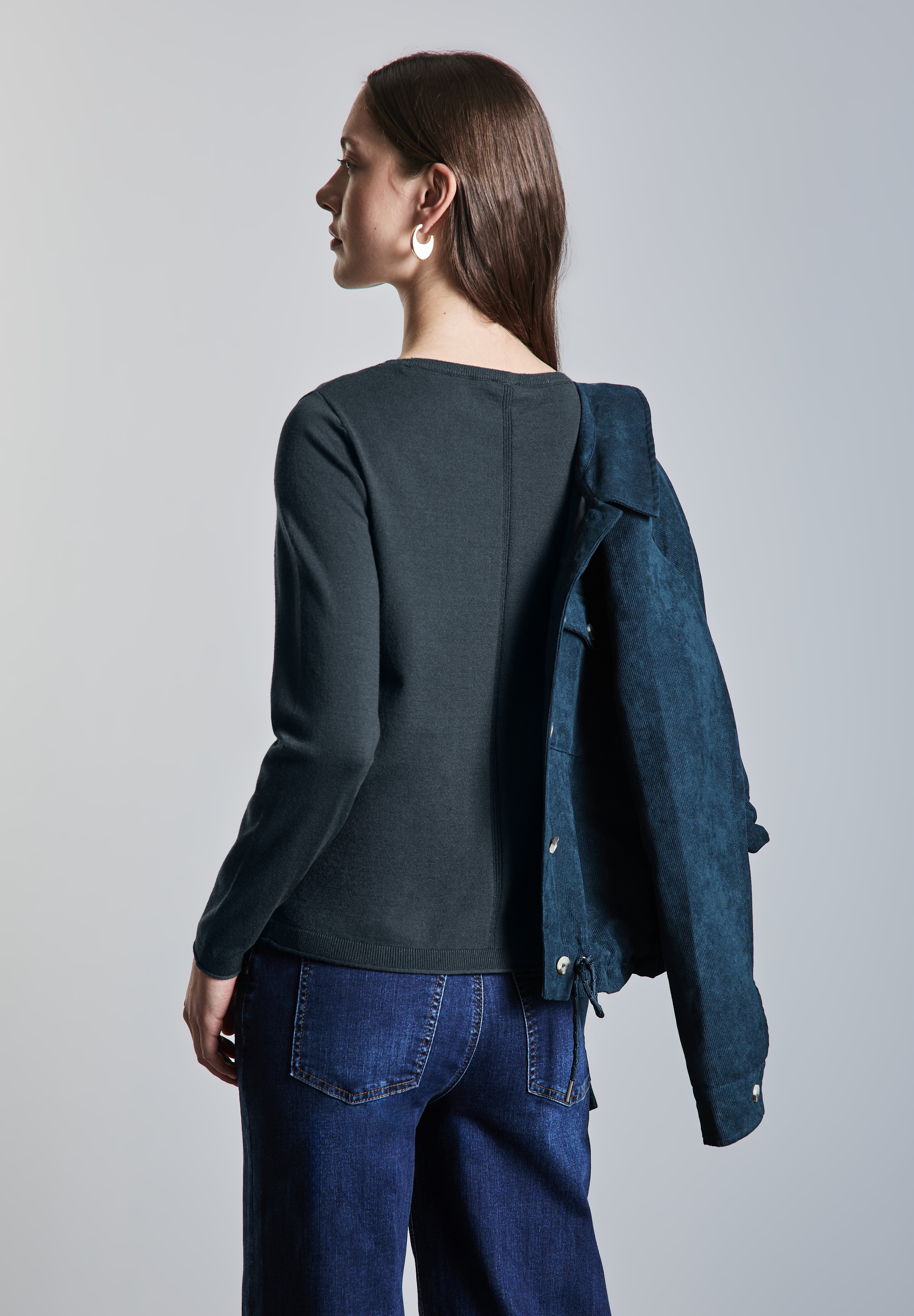 STREET ONE Pull en tricot mit U-Boot Ausschnitt