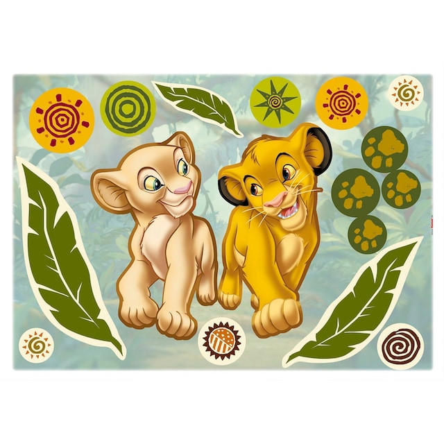 ♕ Komar Wandtattoo »Simba and Nala«, (17 St., Anzahl Teile 17), 50x70 cm (Breite  x Höhe), selbstklebendes Wandtattoo versandkostenfrei auf