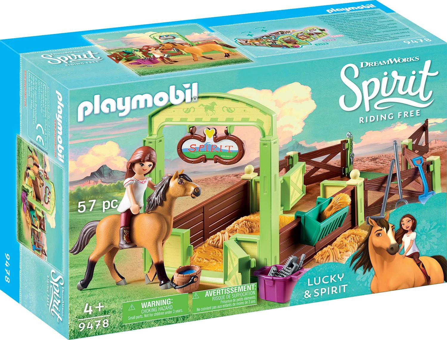 Image of Playmobil® Konstruktions-Spielset »Pferdebox Lucky & Spirit (9478), Spirit Riding Free«, (57 St.), Made in Europe bei Ackermann Versand Schweiz