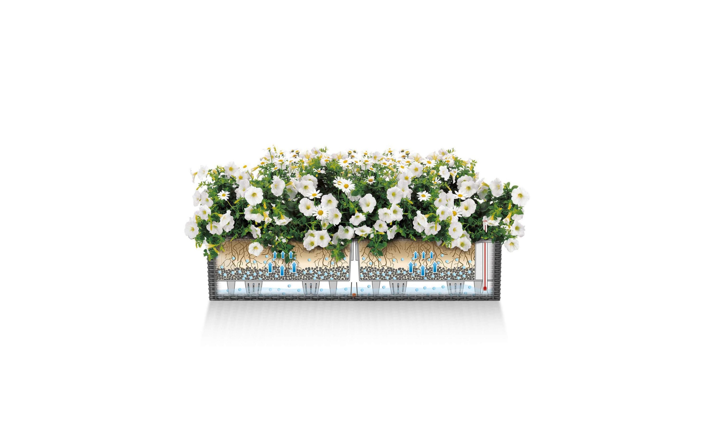 Blumentopf »Lechuza Balconera Cottage 80 Weiss«