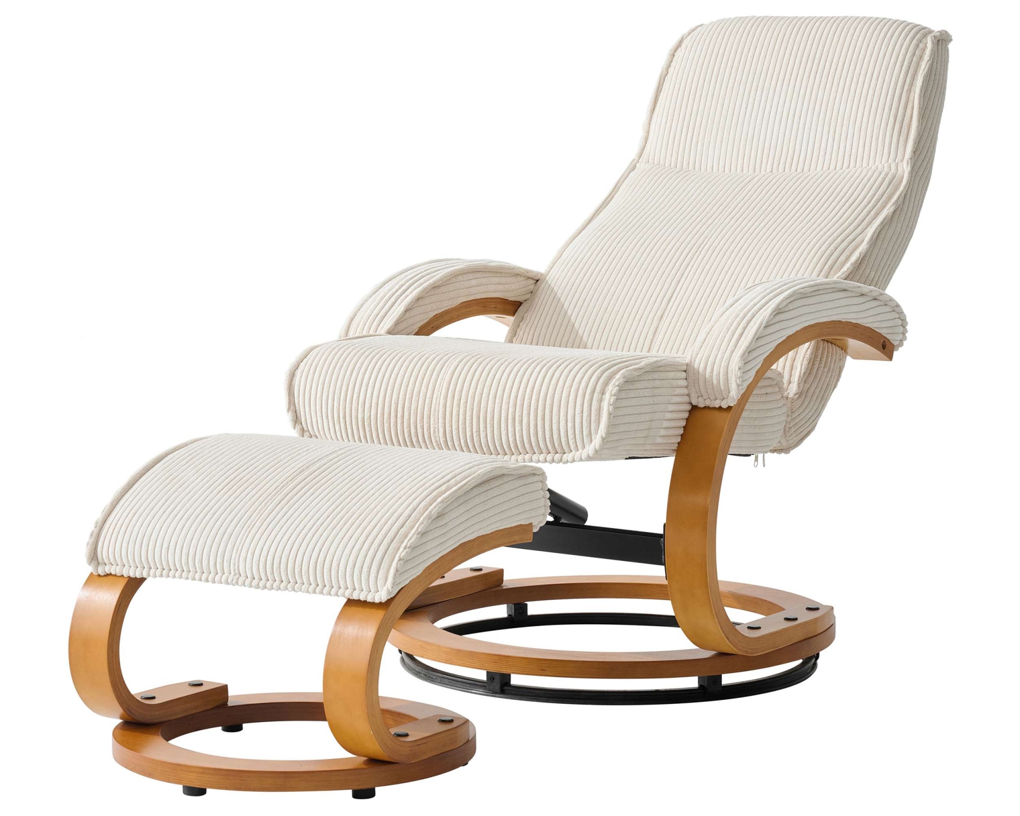 Home affaire Relaxsessel »mit Hocker PARIS neu: Cord - OTTO. Verlässliche Qualität.« bestehend aus Sessel und Hocker,  manuelle Relaxfunktion mit Drehfunktion, neu: Cord-Bezug