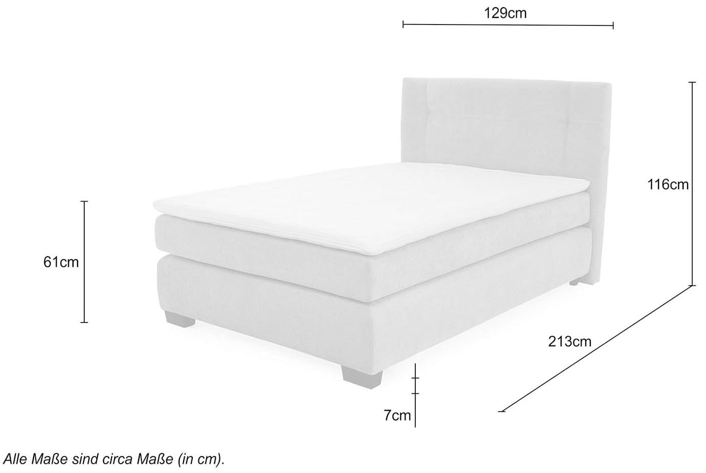 Jockenhöfer Gruppe Lit boxspring »Family, inklusive 7-Zonen-TTFK-Matratzen und Kaltschaumtopper« disponible en largeurs 120, 140 & 180cm
