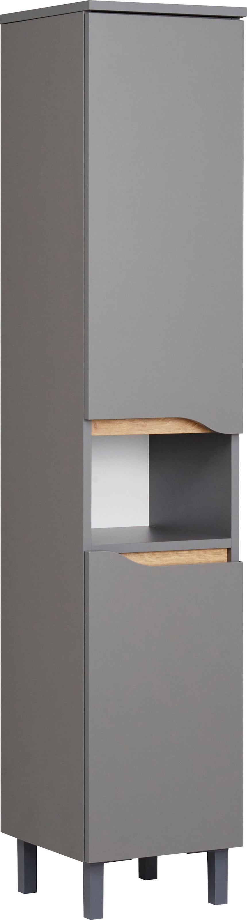 Saphir Midischrank »Quickset Badschrank 30 cm breit, 2 Türen, 1 Nische, 2 Einlegeböden« Badezimmer-Midischrank inkl. Türdämpfer, grifflos