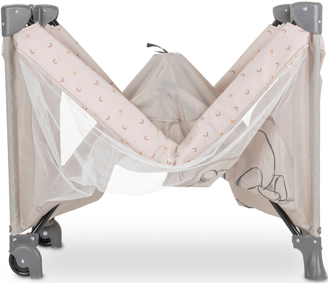 Hauck Lit de voyage pour bébé »Dream N Play Go, Pooh Rainbow, beige« inkl. Transporttasche