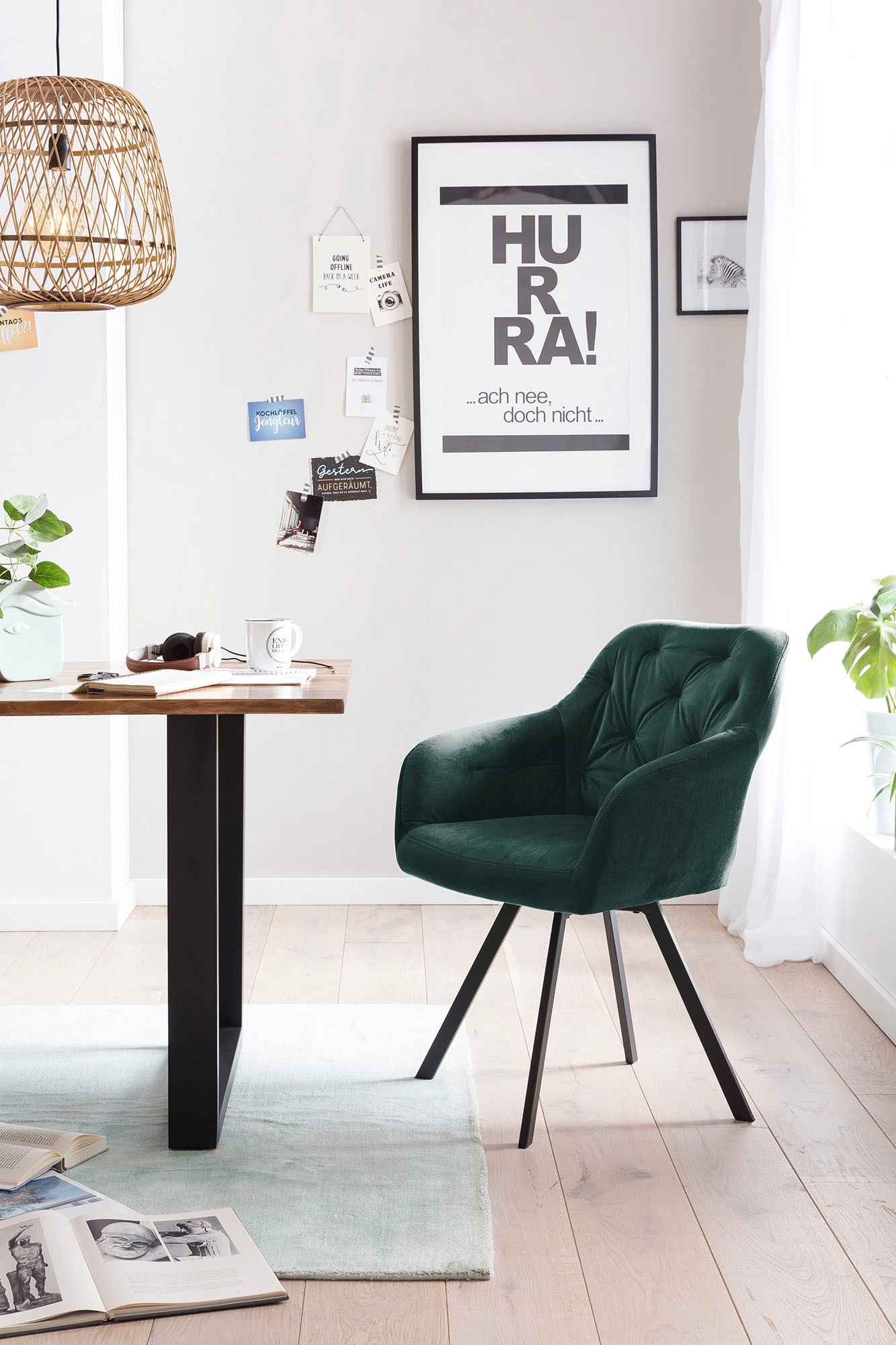 Image of SalesFever Armlehnstuhl, 1 St., Samt, 360° Drehplatte unter der Sitzfläche bei Ackermann Versand Schweiz