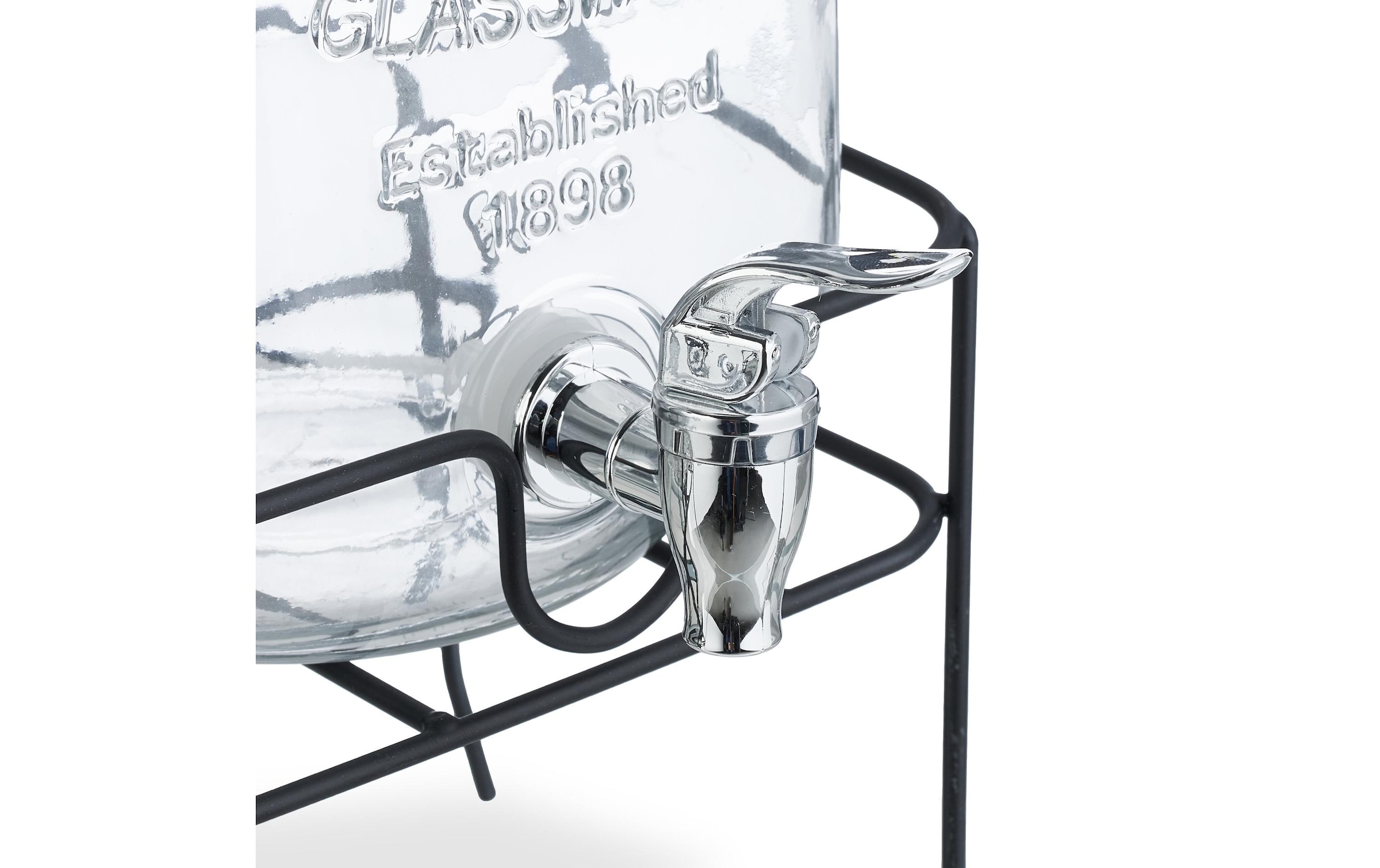 relaxdays Distributeur de boissons »Glas Eisen«