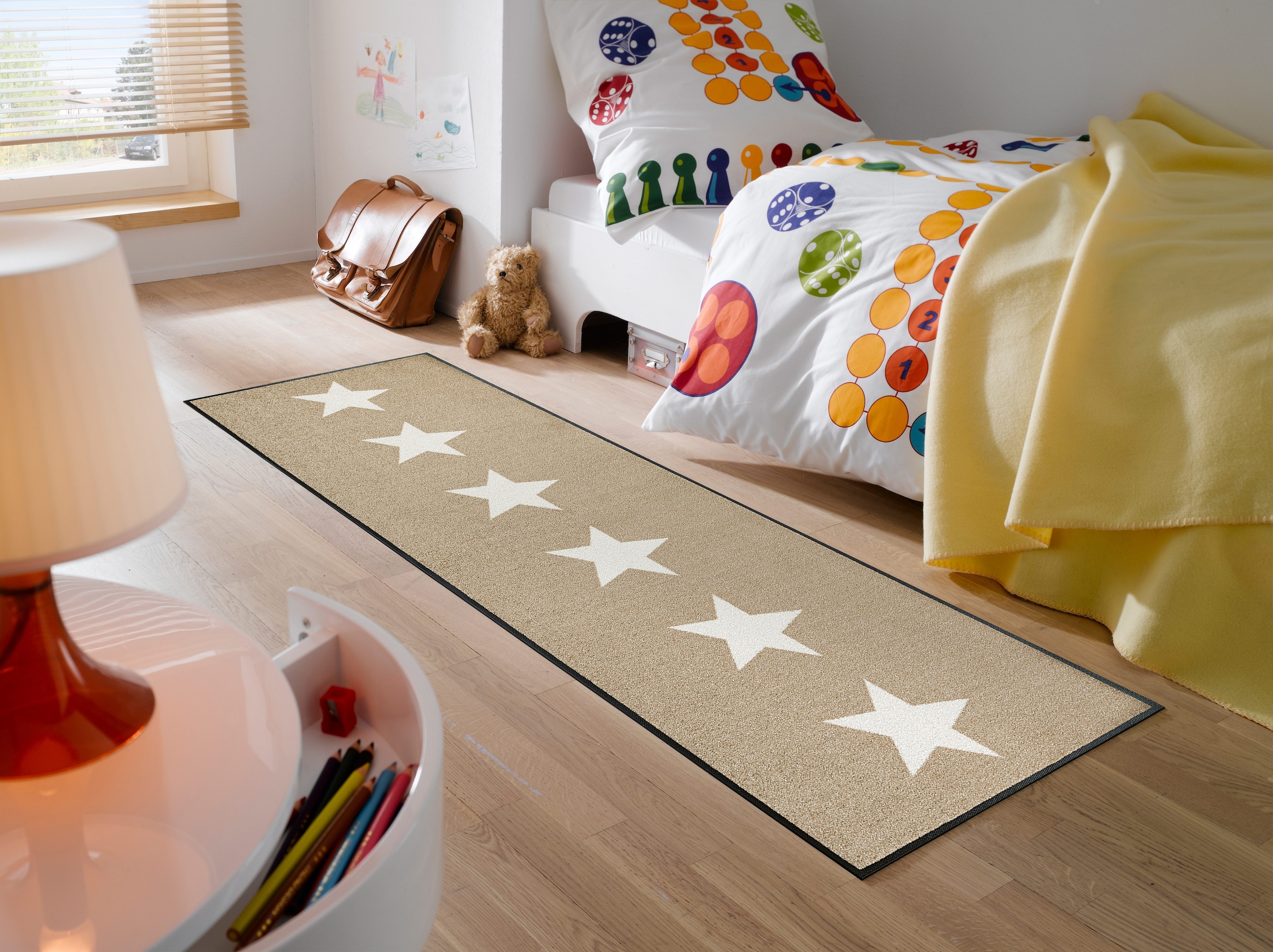 wash+dry by Kleen-Tex Läufer »Stars«, rechteckig, 7 mm Höhe, Schmutzfangläufer, Motiv Sterne, rutschhemmend, waschbar